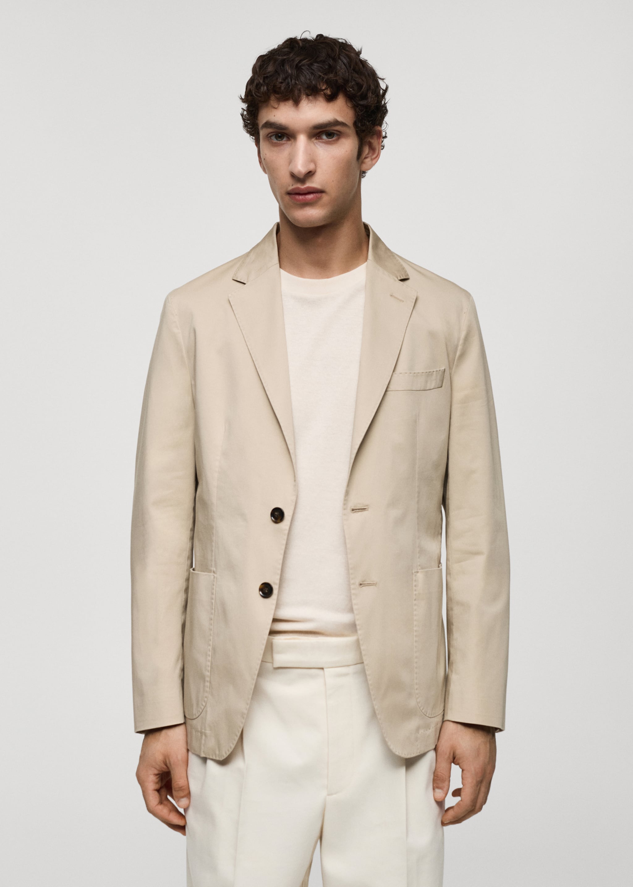 Slim fit pamučni sako - Prikaz srednjeg dijela