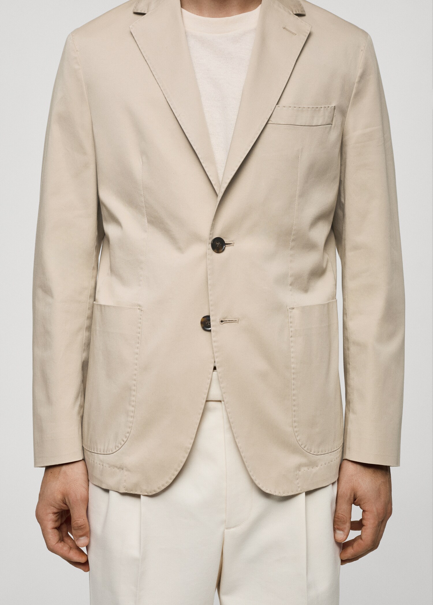 Σακάκι slim fit βαμβάκι - Λεπτομέρεια του προϊόντος 4
