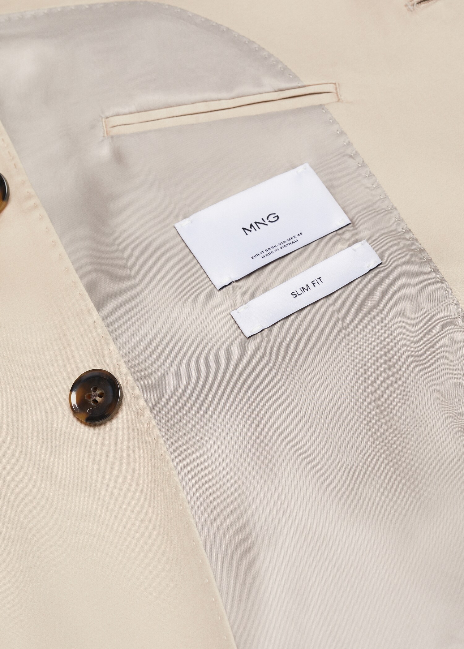 Σακάκι slim fit βαμβάκι - Λεπτομέρεια του προϊόντος 8