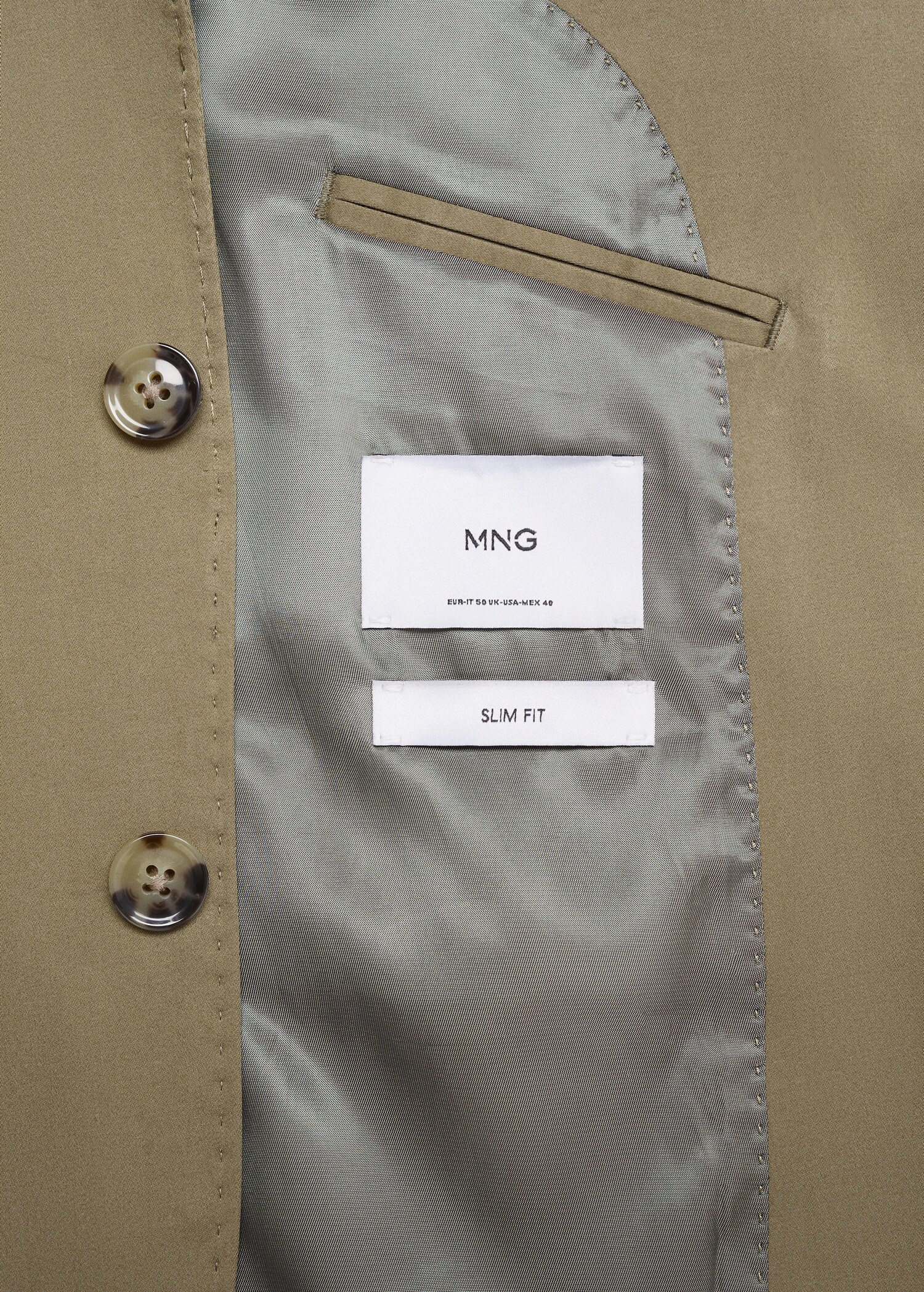 Slim fit cotton blazer - Details of the article 0