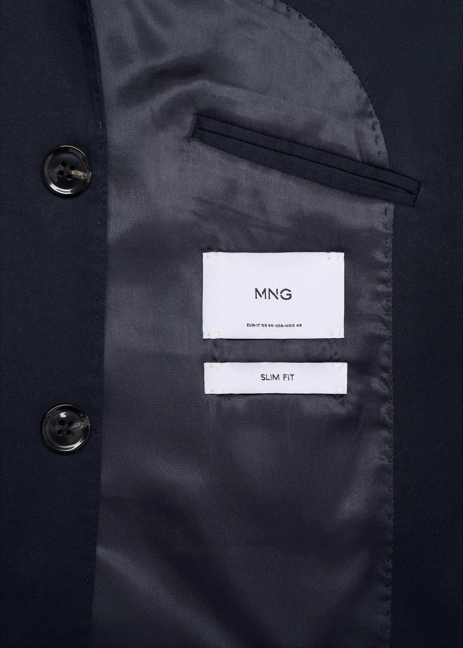 Slim fit cotton blazer - Details of the article 0