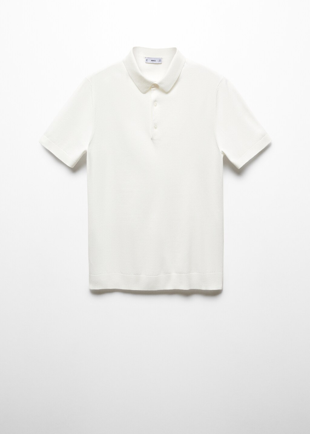 ☆YALE☆ COMFORT COOL SLIT NECK POLO KNIT IVORY YEM1KT110AIV Fine-knit polo shirt - Men | MANGO OUTLET USA