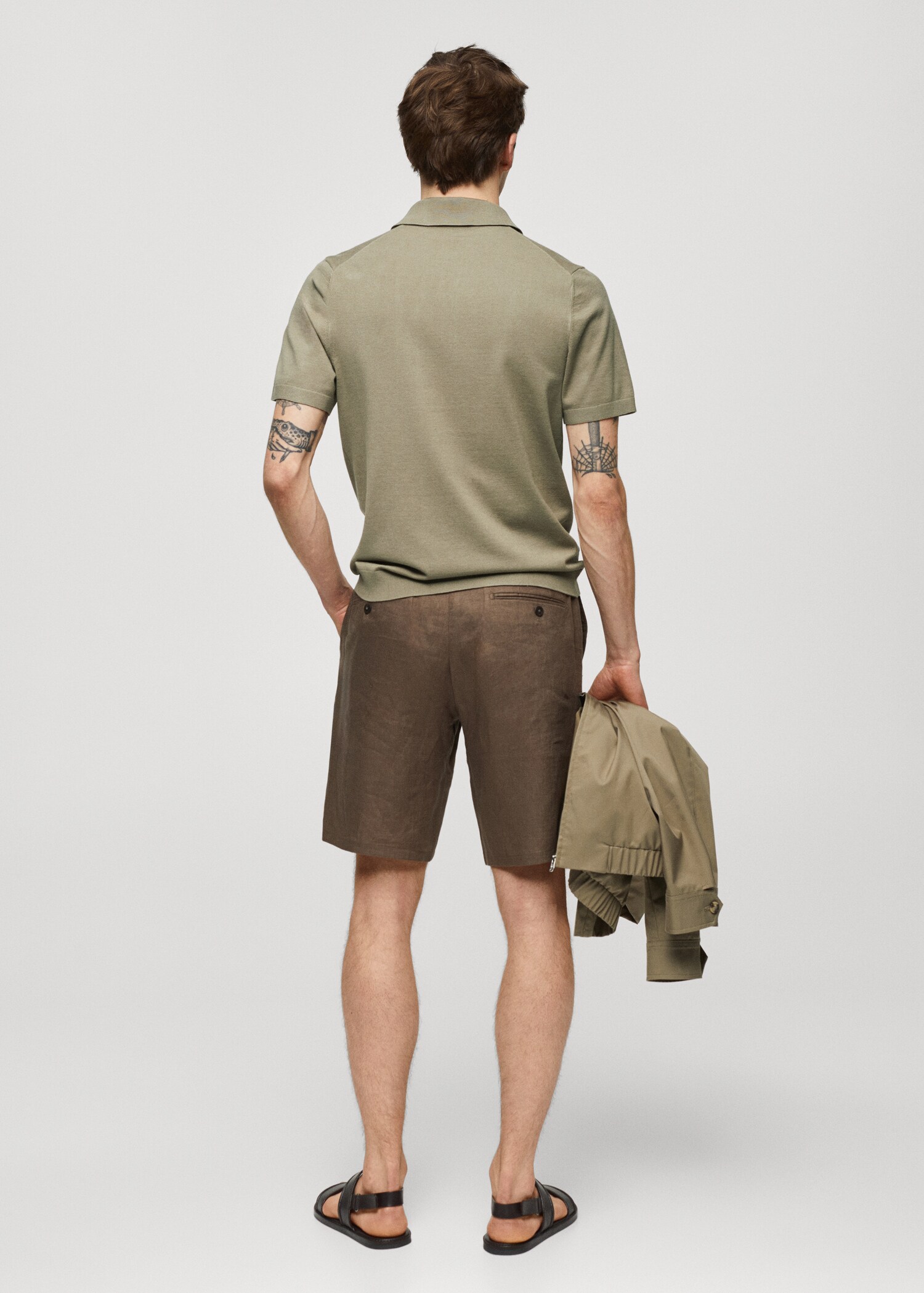 Fine-knit polo shirt - Reverse of the article