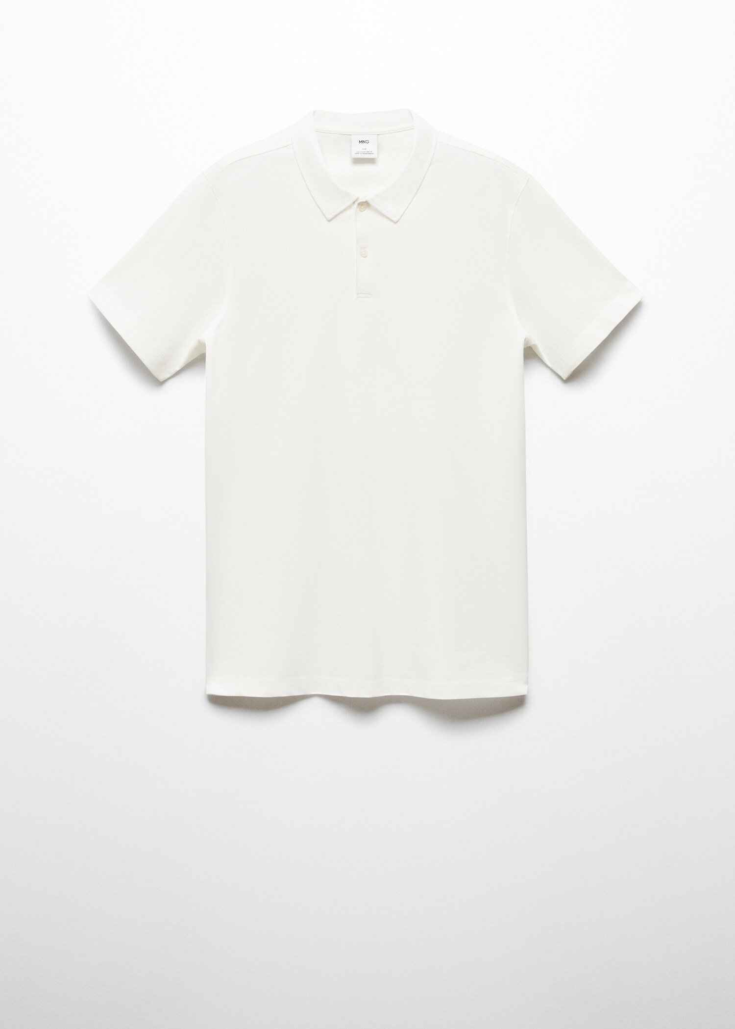 Polo slim-fit piqué de coton texturé - Article sans modèle