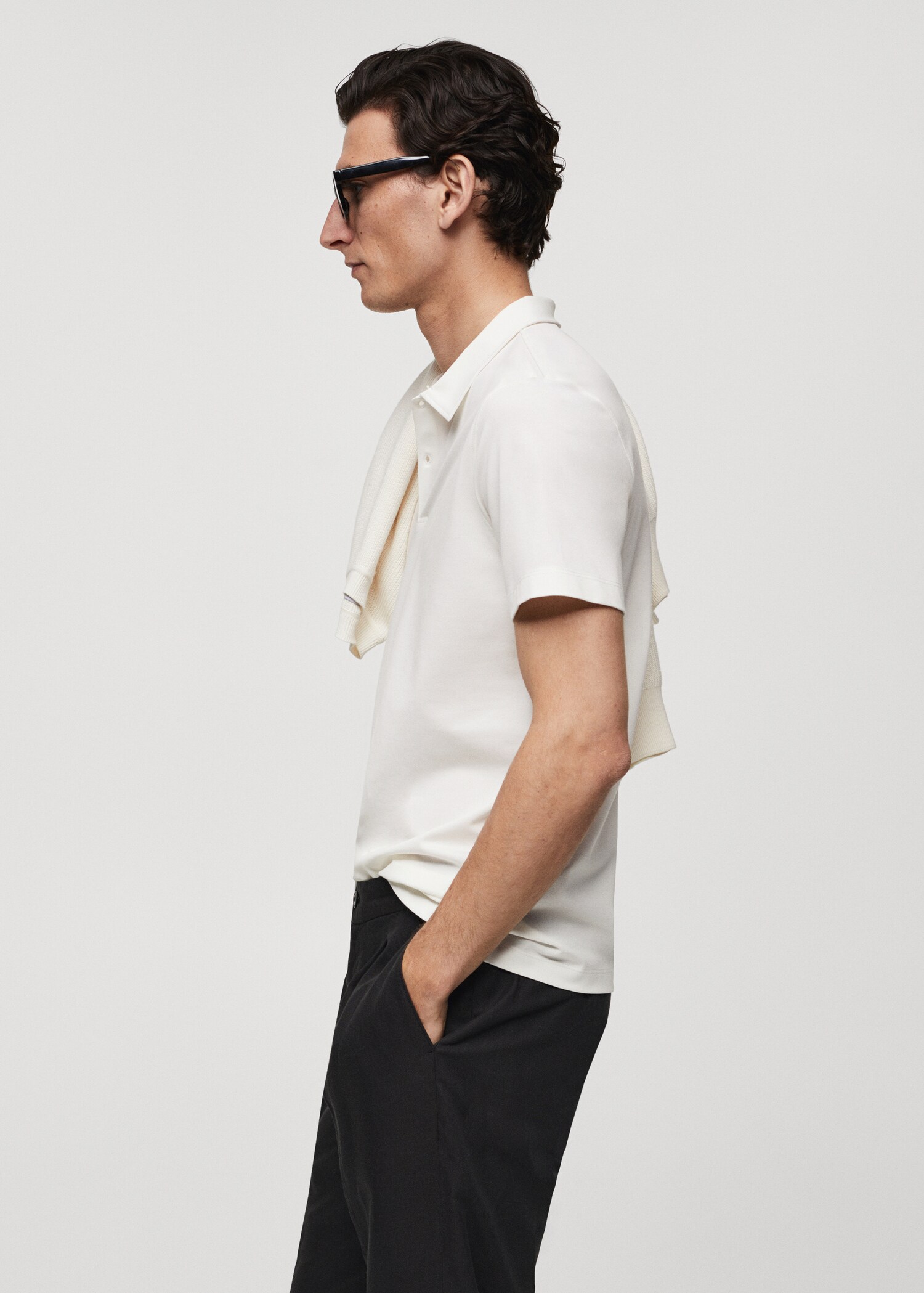 Polo slim-fit piqué de coton texturé - Détail de l'article 2