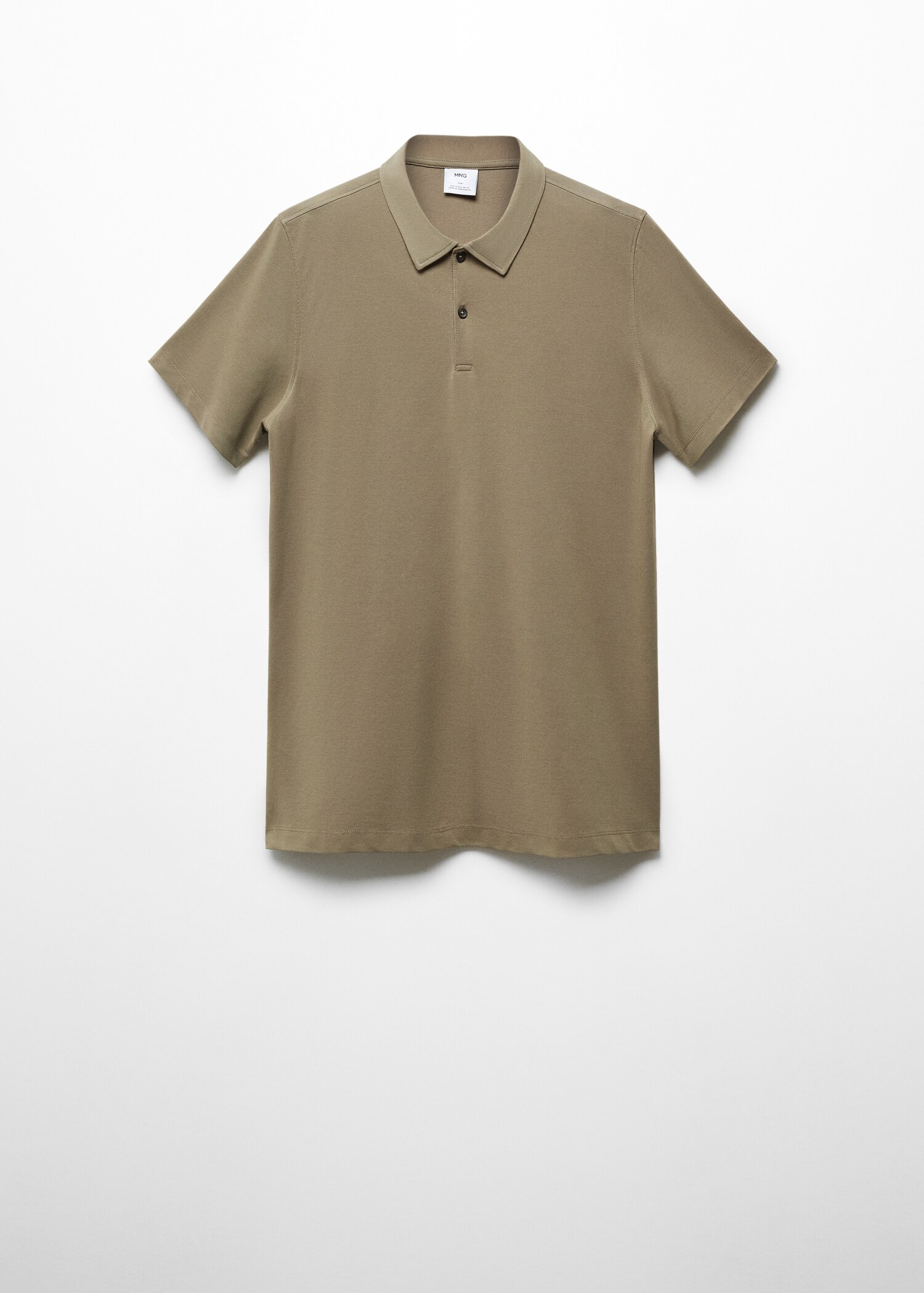 Polo slim-fit piqué de coton texturé - Article sans modèle