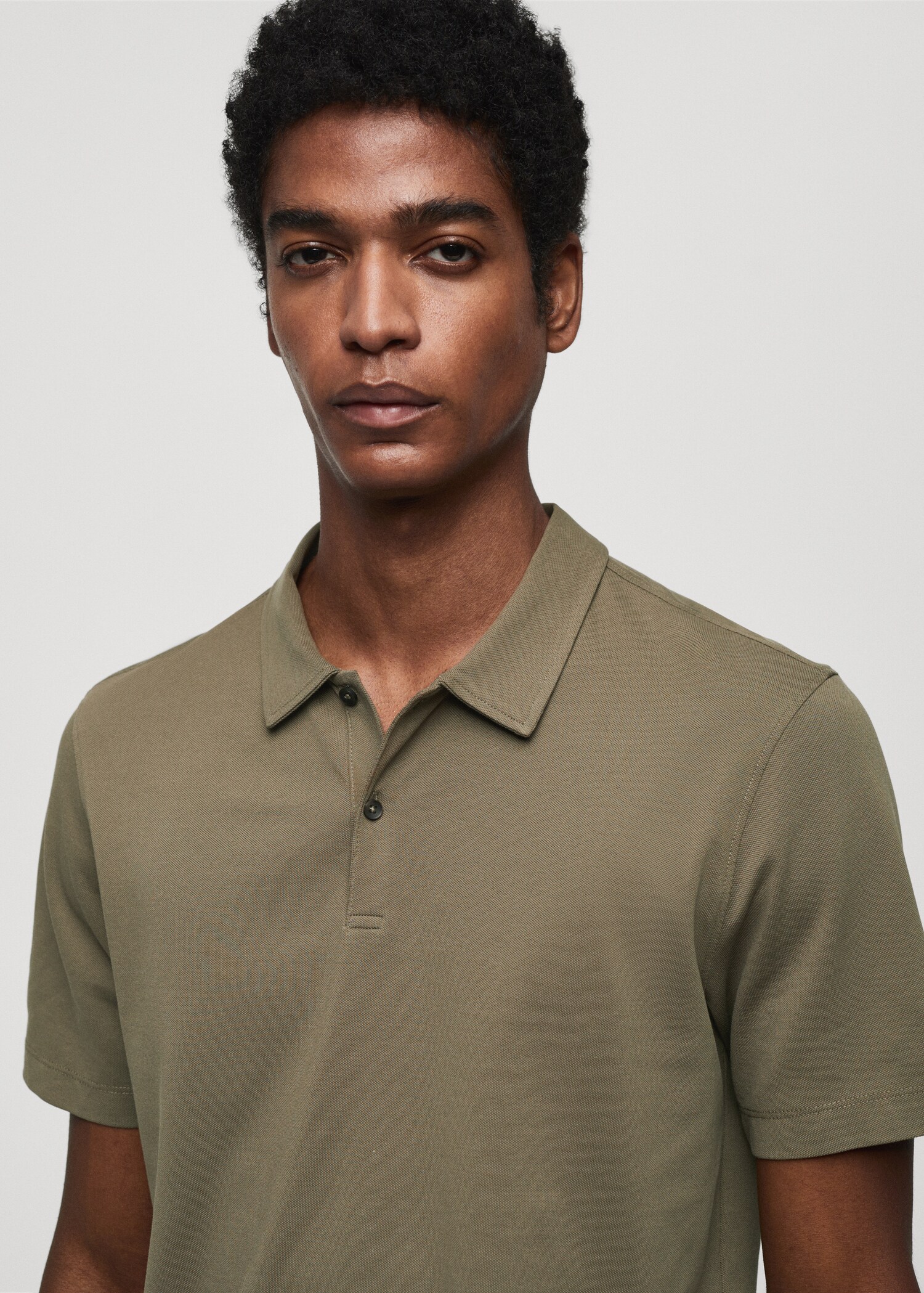 Polo slim-fit piqué de coton texturé - Détail de l'article 1