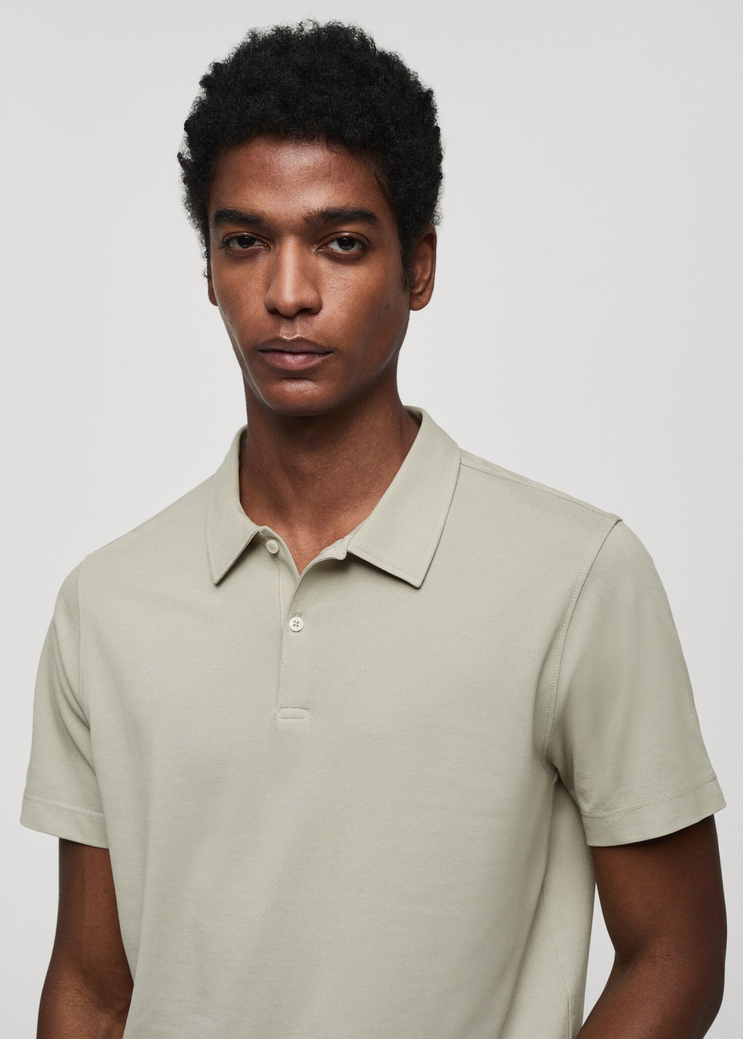 Polo slim-fit piqué de coton texturé - Détail de l'article 1