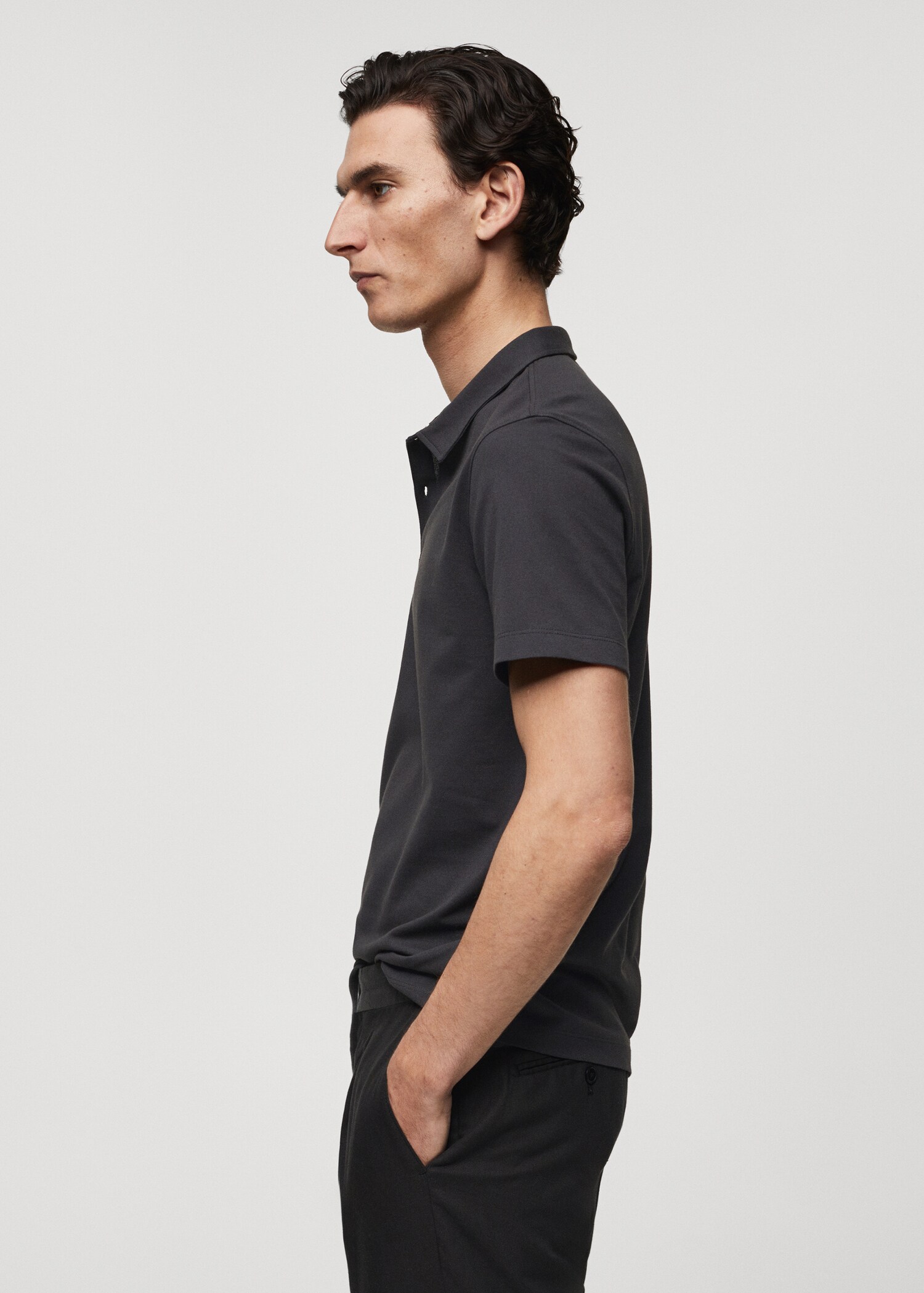 Polo slim-fit piqué de coton texturé - Détail de l'article 2