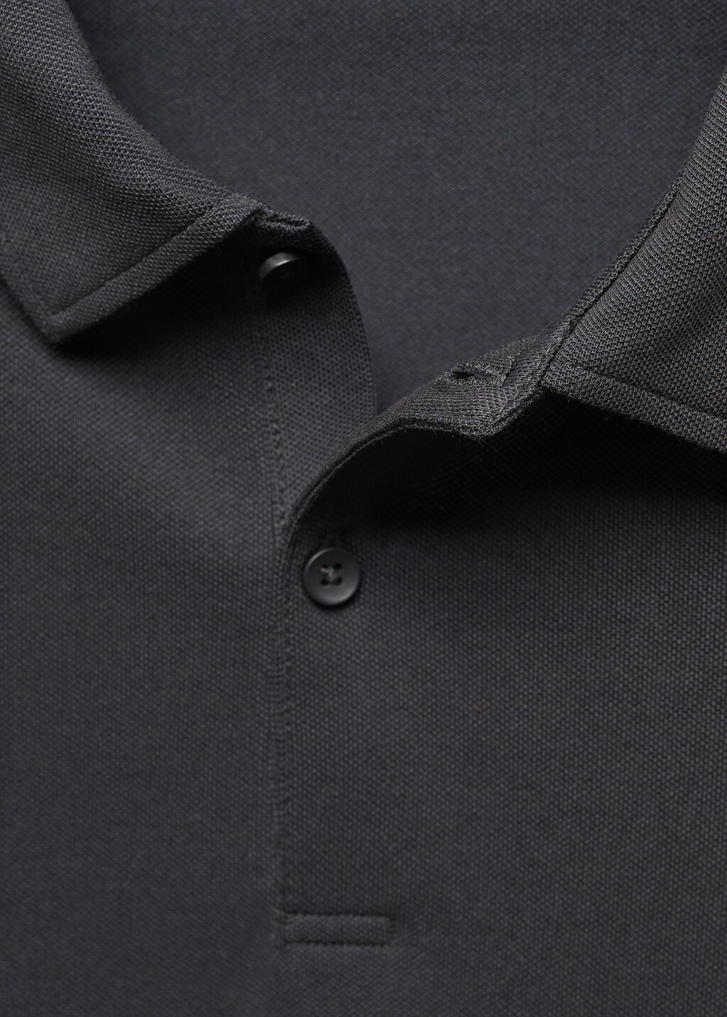 Slim-fit cotton piqué textured polo shirt - Men | MANGO