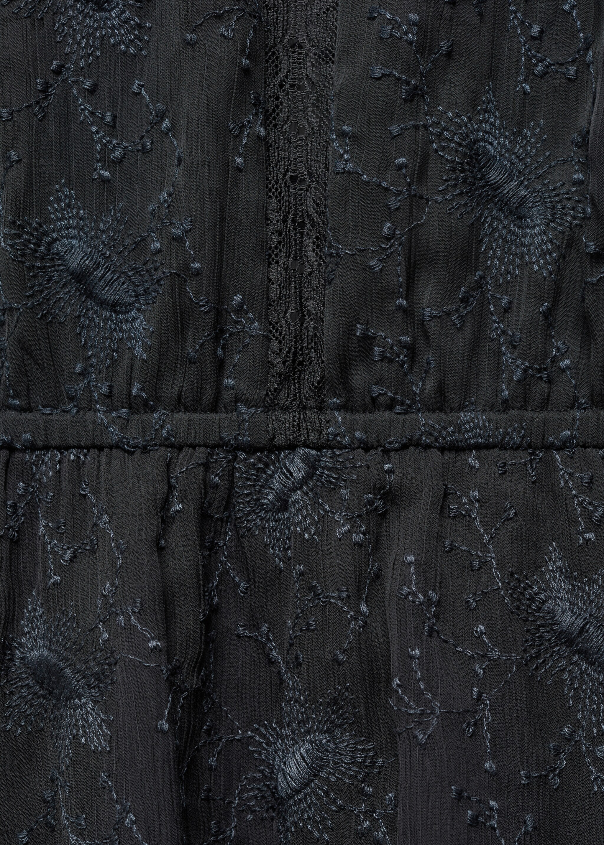 Puff-sleeved embroidered dress - Details of the article 8