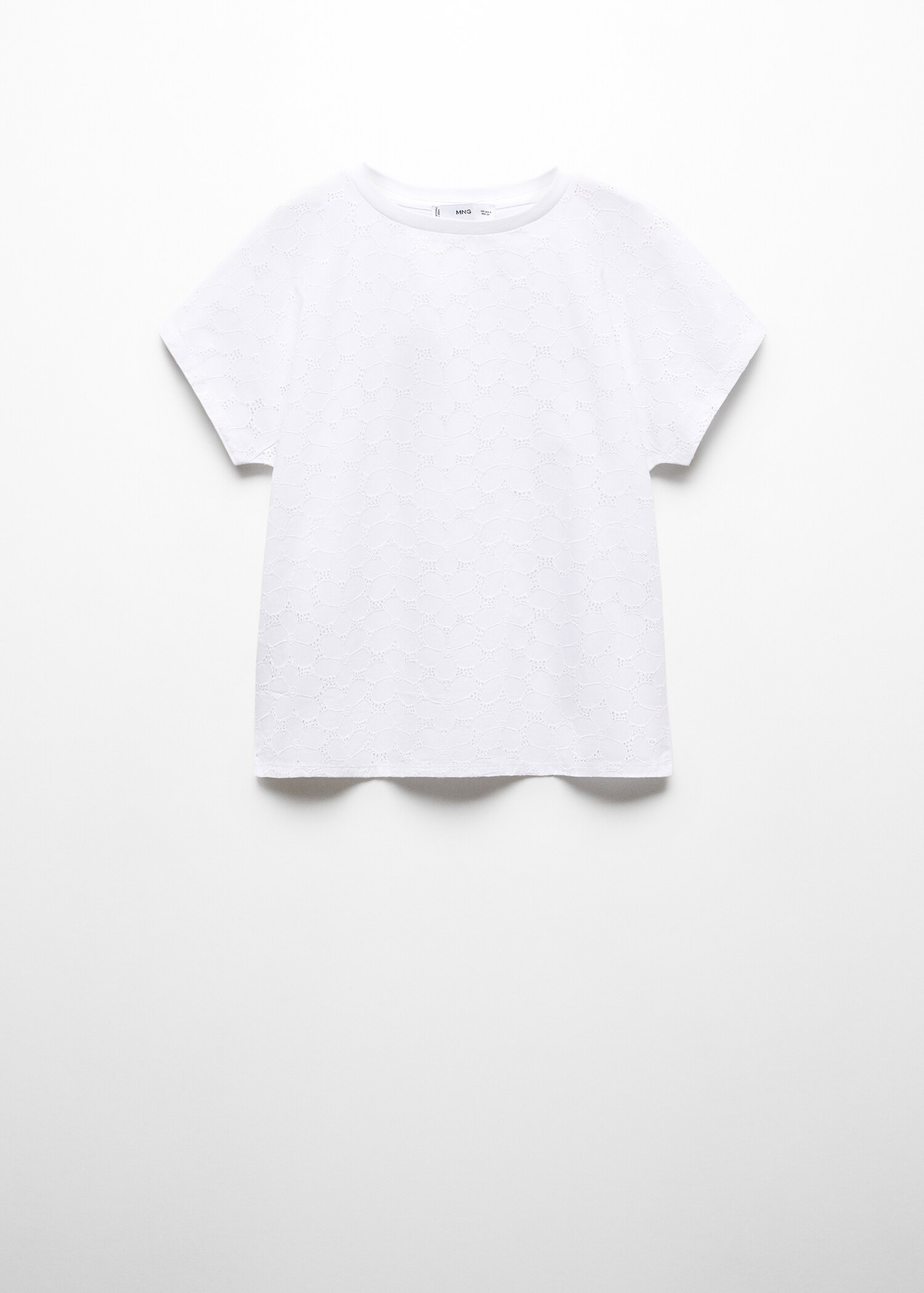 Baumwoll-T-Shirt mit Lochmuster - Artikel ohne Model