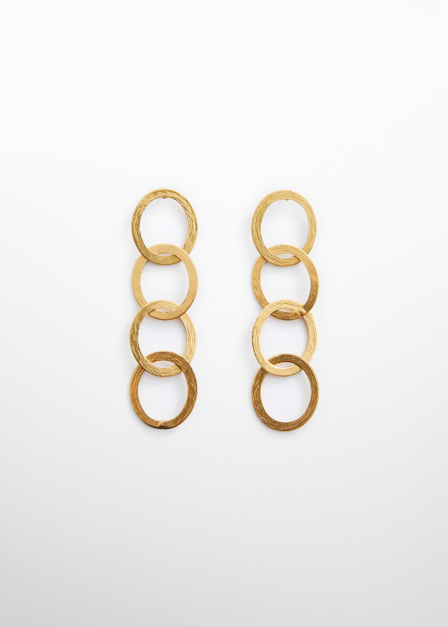Long earrings with intertwined hoops - Article without model