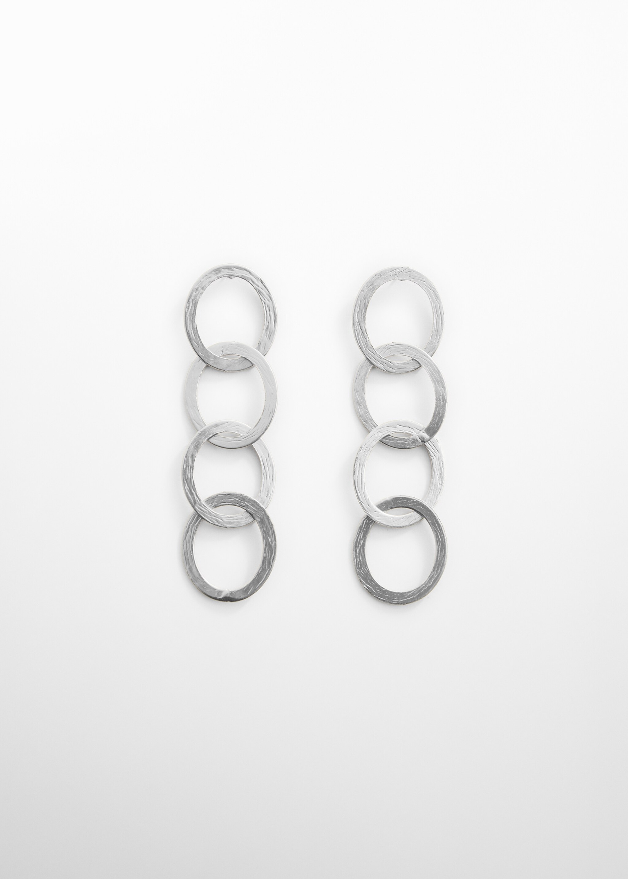 Long earrings with intertwined hoops - Article without model