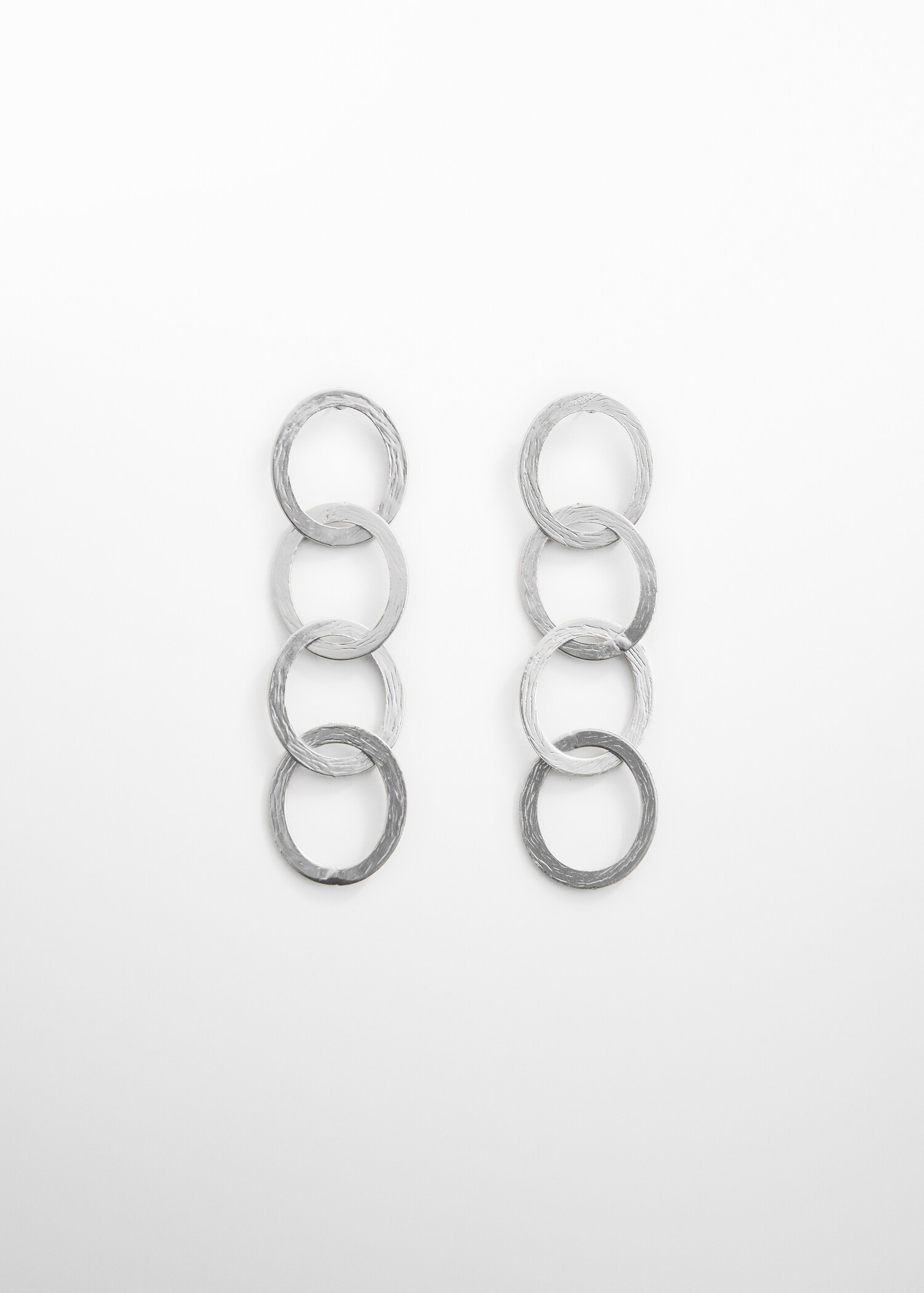 Long earrings with intertwined hoops - Article without model