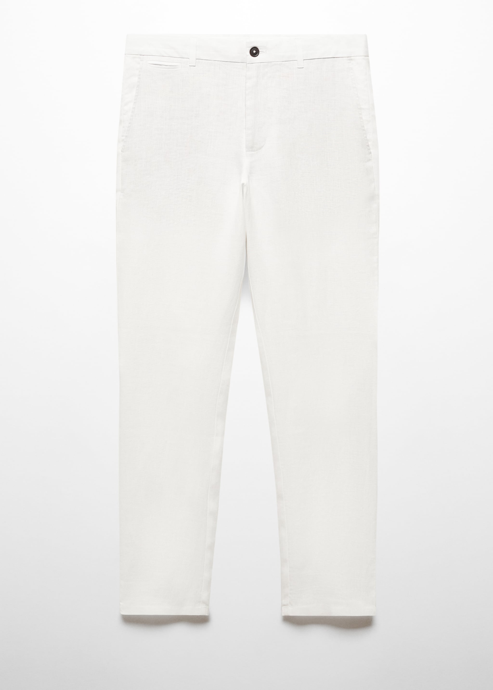 Slim-fit 100% linen trousers - Article without model