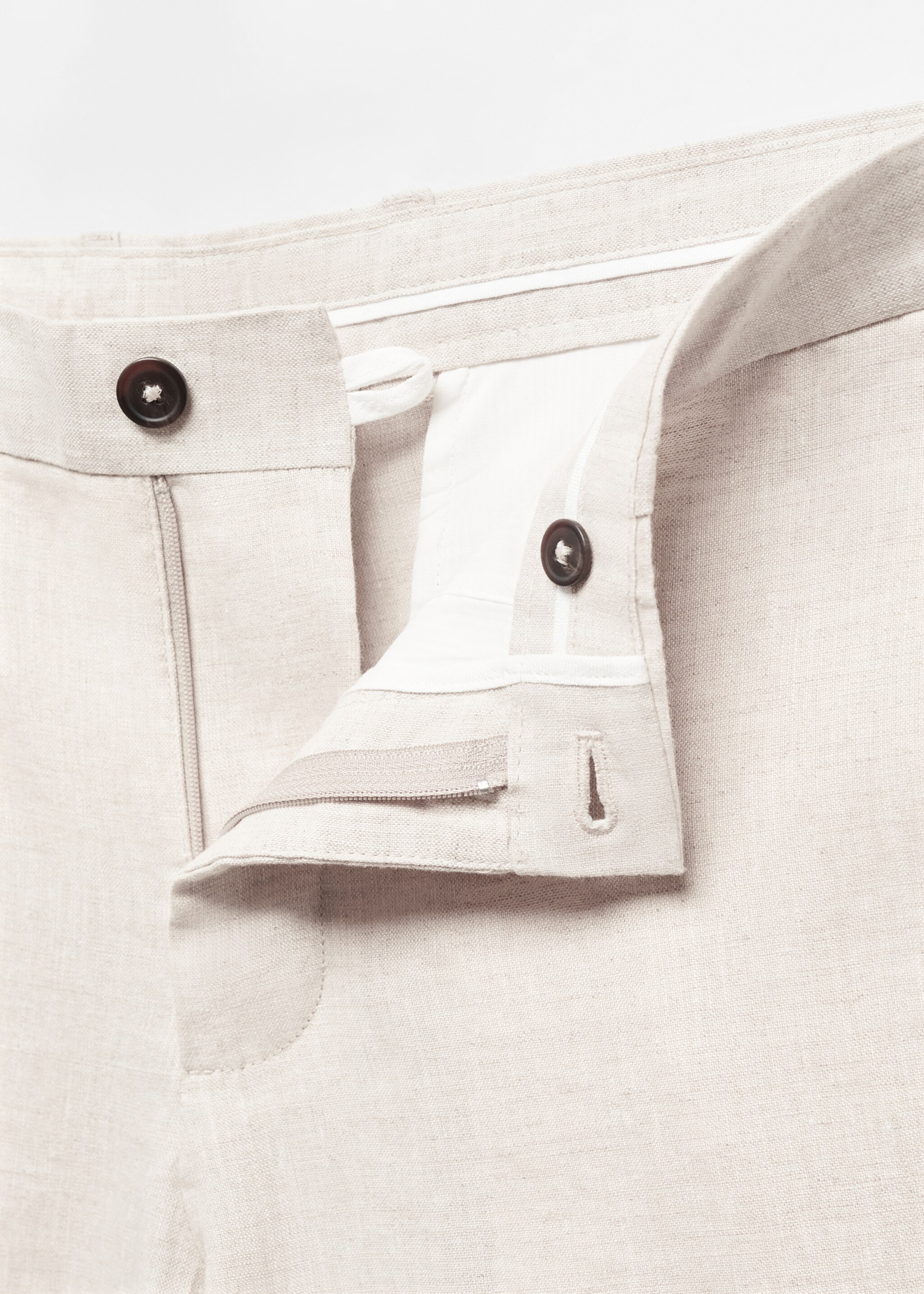 Slim Fit-Hose aus 100 % Leinen - Detail des Artikels 8