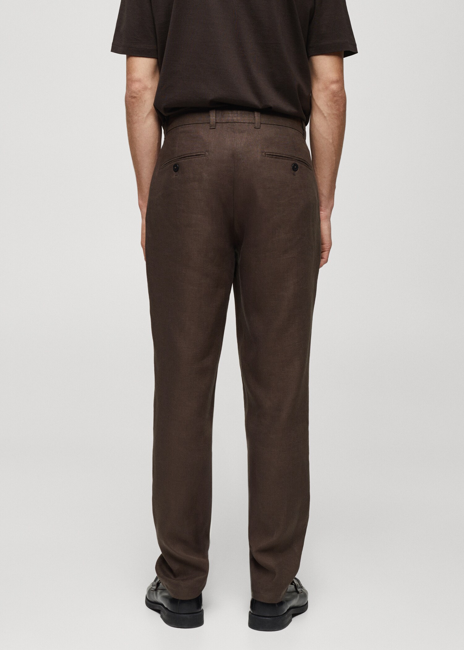 Slim Fit-Hose aus 100 % Leinen - Rückseite des Artikels