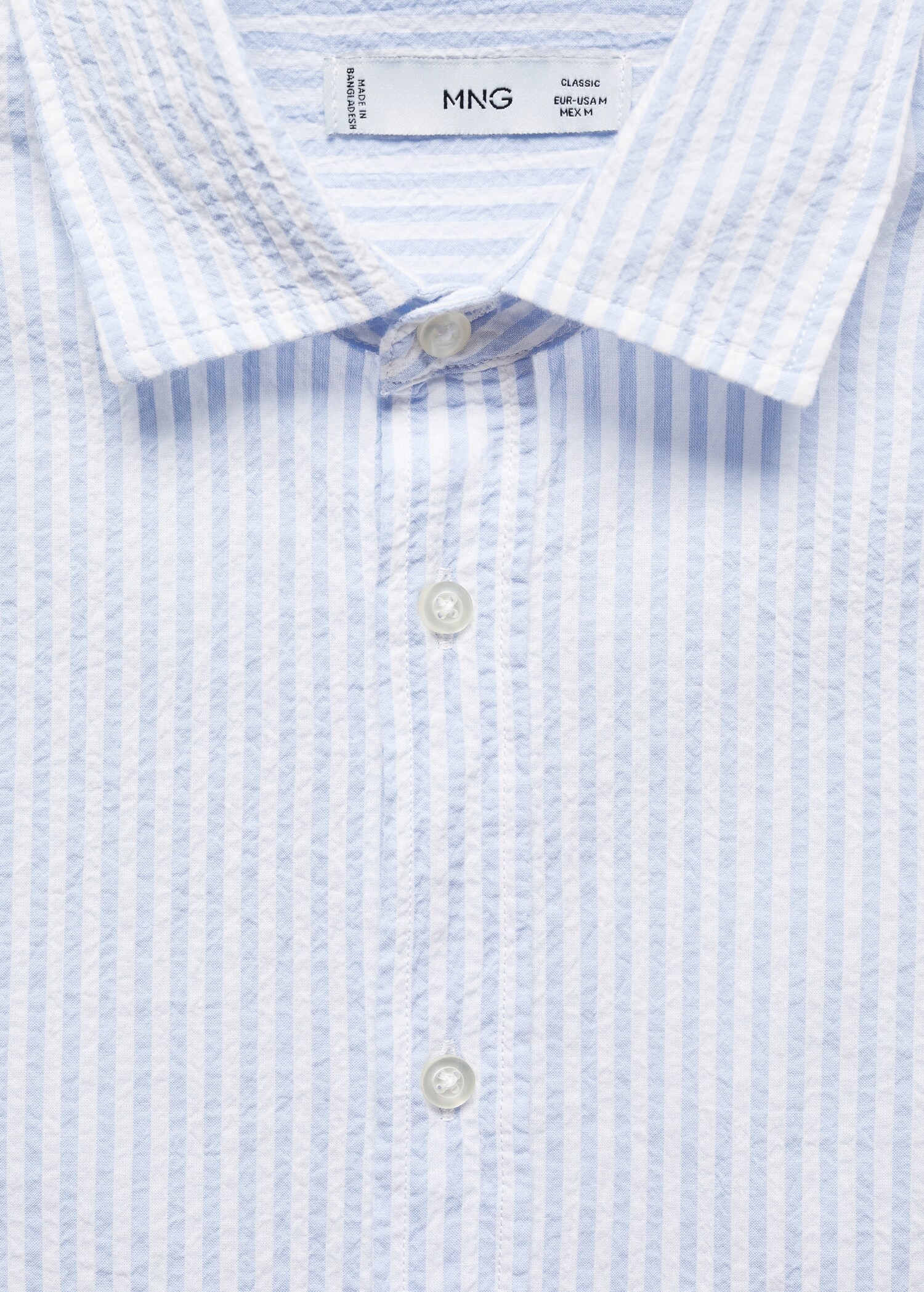 Classic-Fit-Hemd aus Seersucker-Baumwolle - Detail des Artikels 8