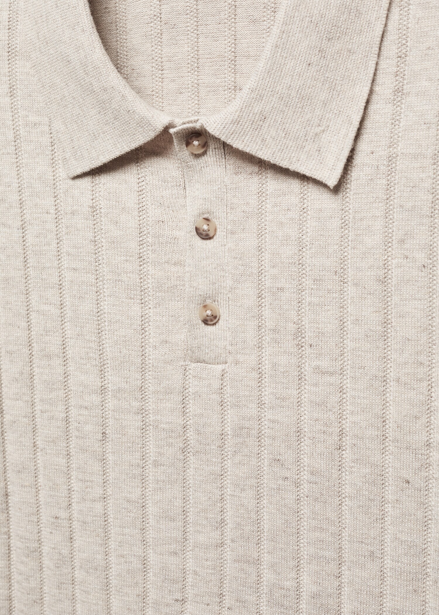Ribbed knit polo shirt - Details of the article 8