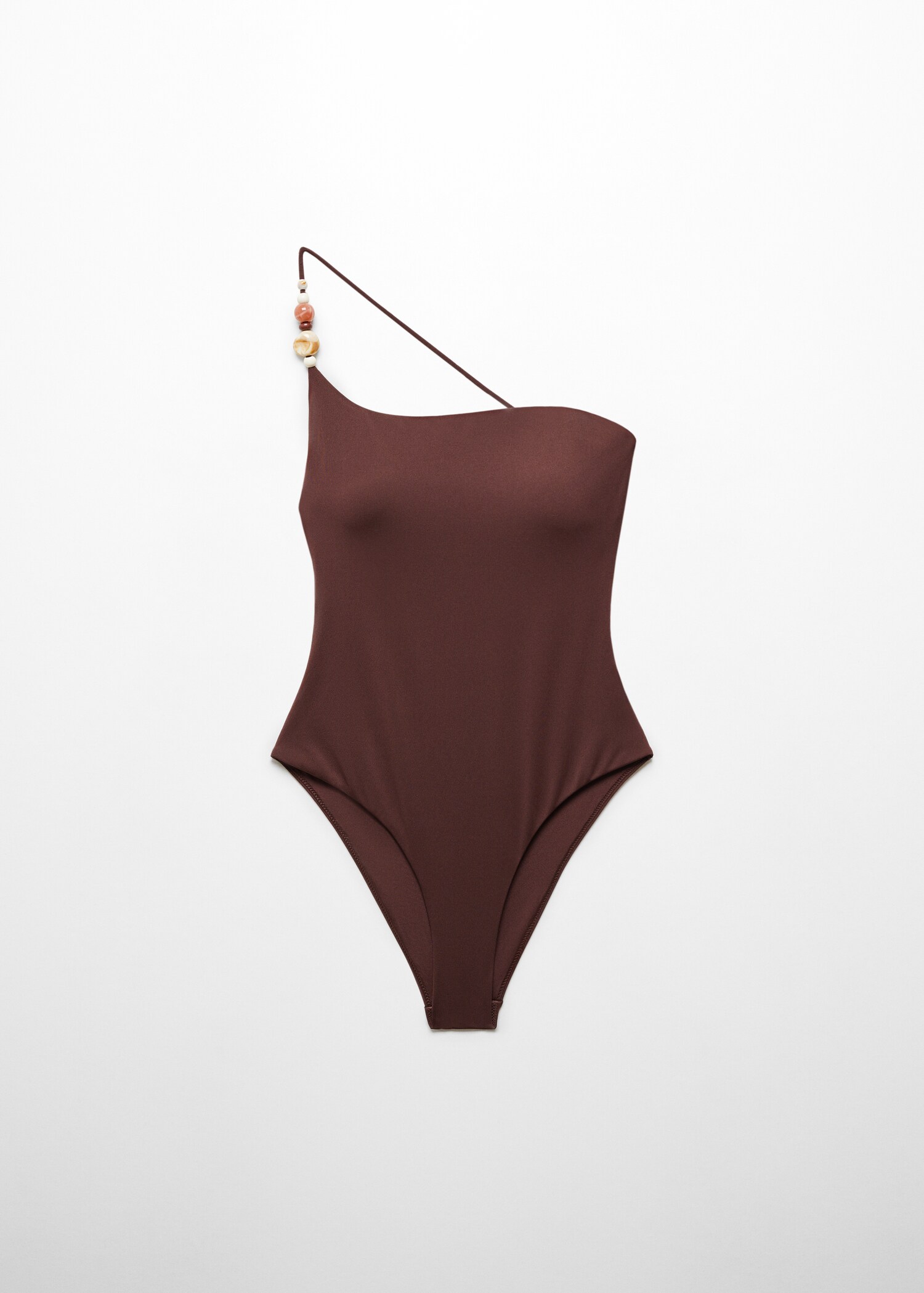 Asymmetrical swimming costume with beads - Article without model