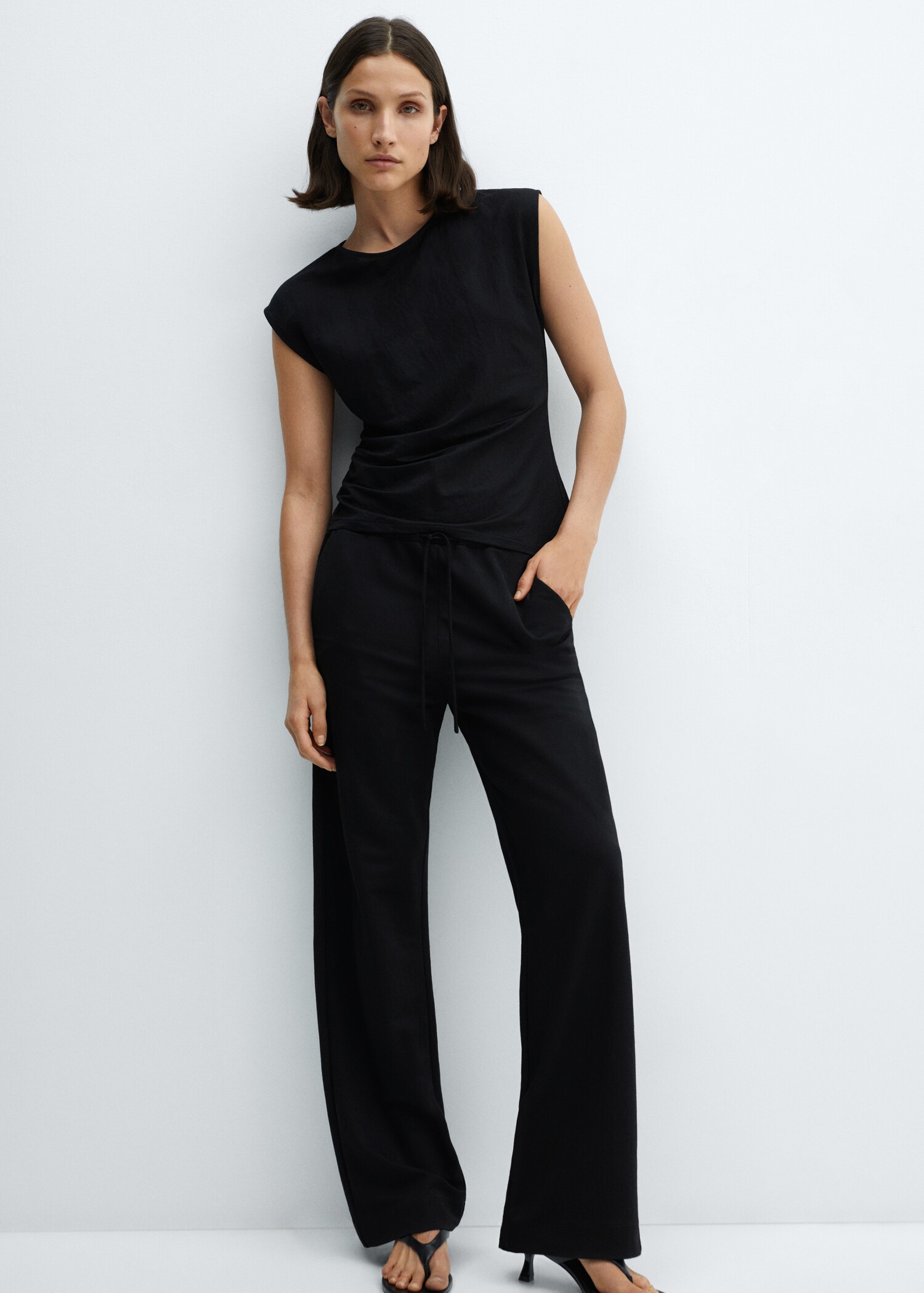 Wideleg broek met elastische tailleband - Detail van het artikel 2