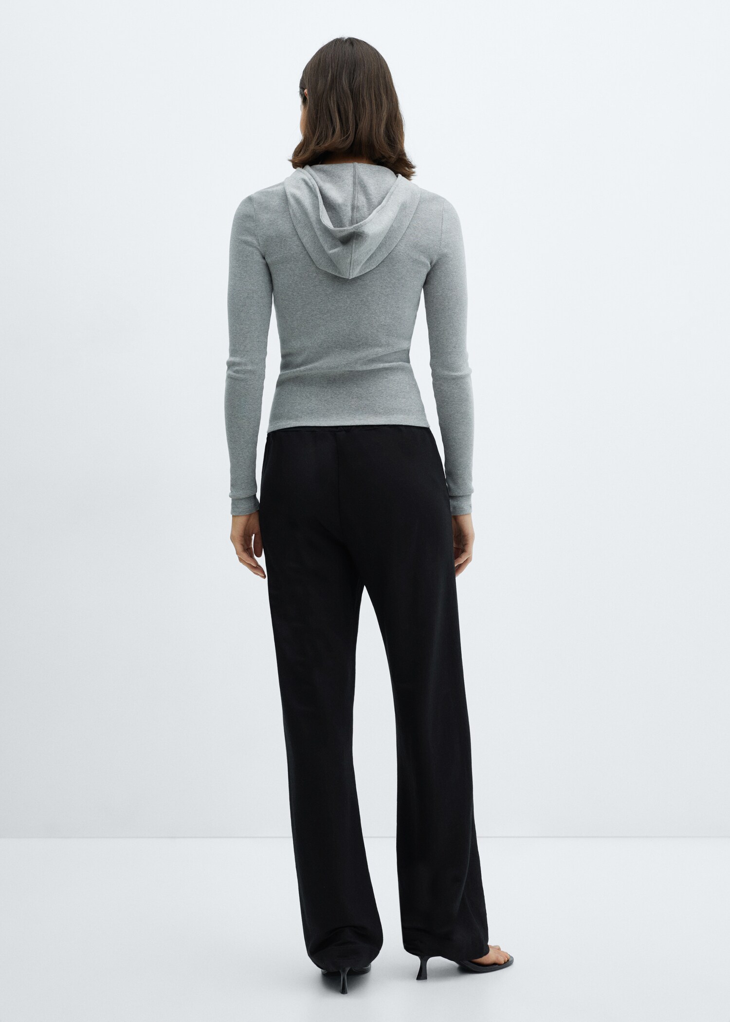 Wideleg broek met elastische tailleband - Achterkant van het artikel