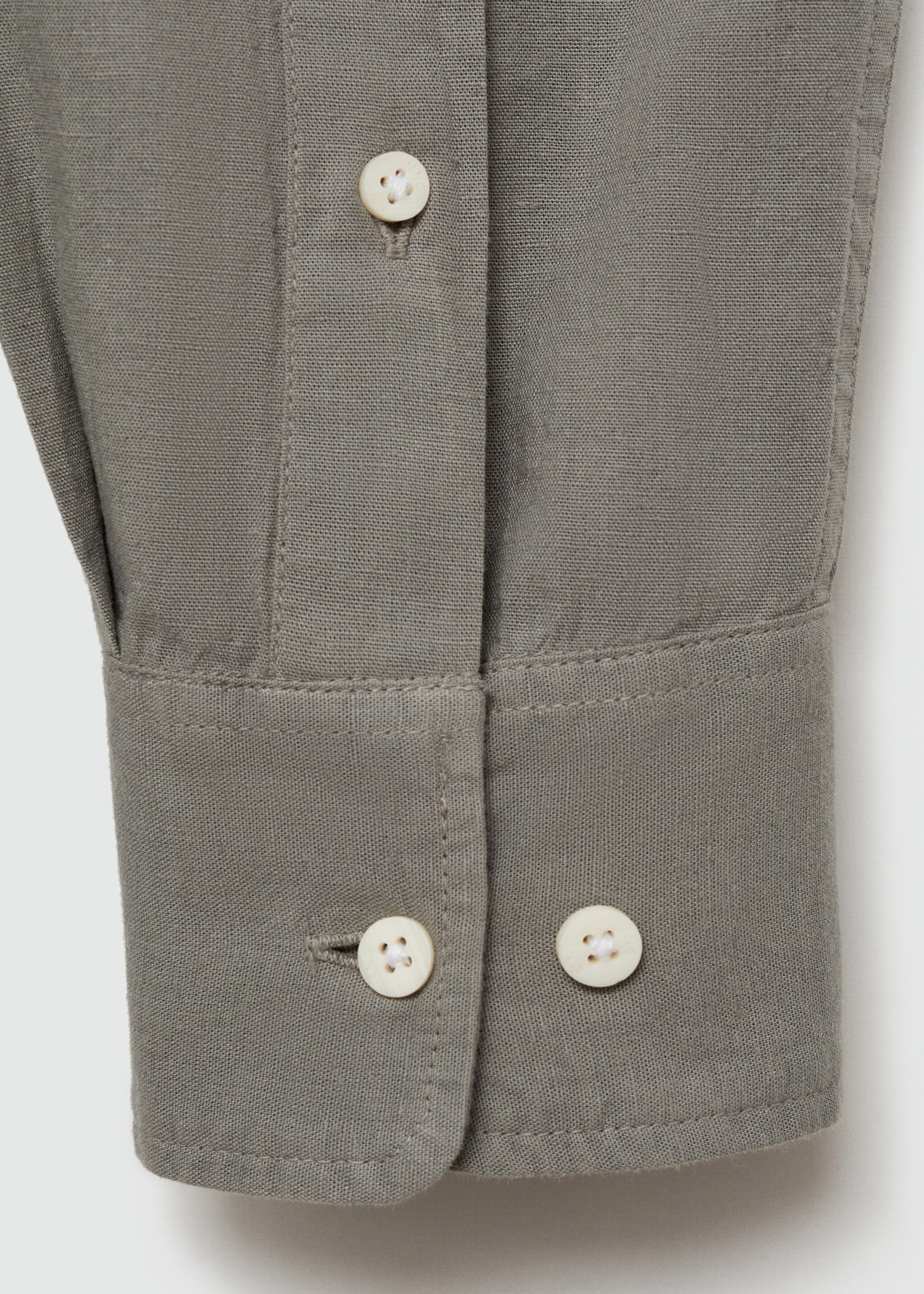 Katoenen regular fit overhemd - Detail van het artikel 0, Kaki. Ref: 67036746-00.