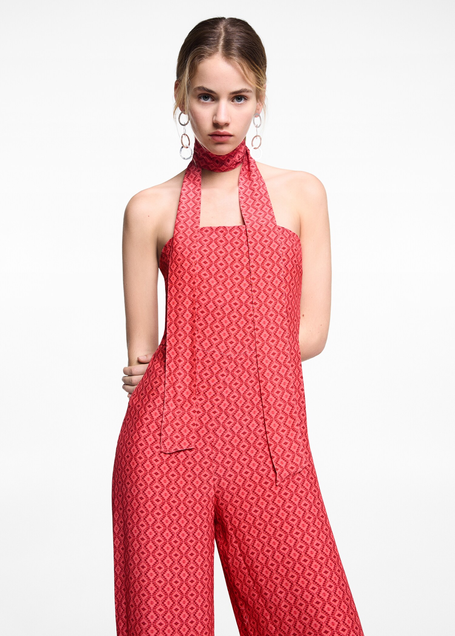 Combinaison bustier imprimée - Plan moyen