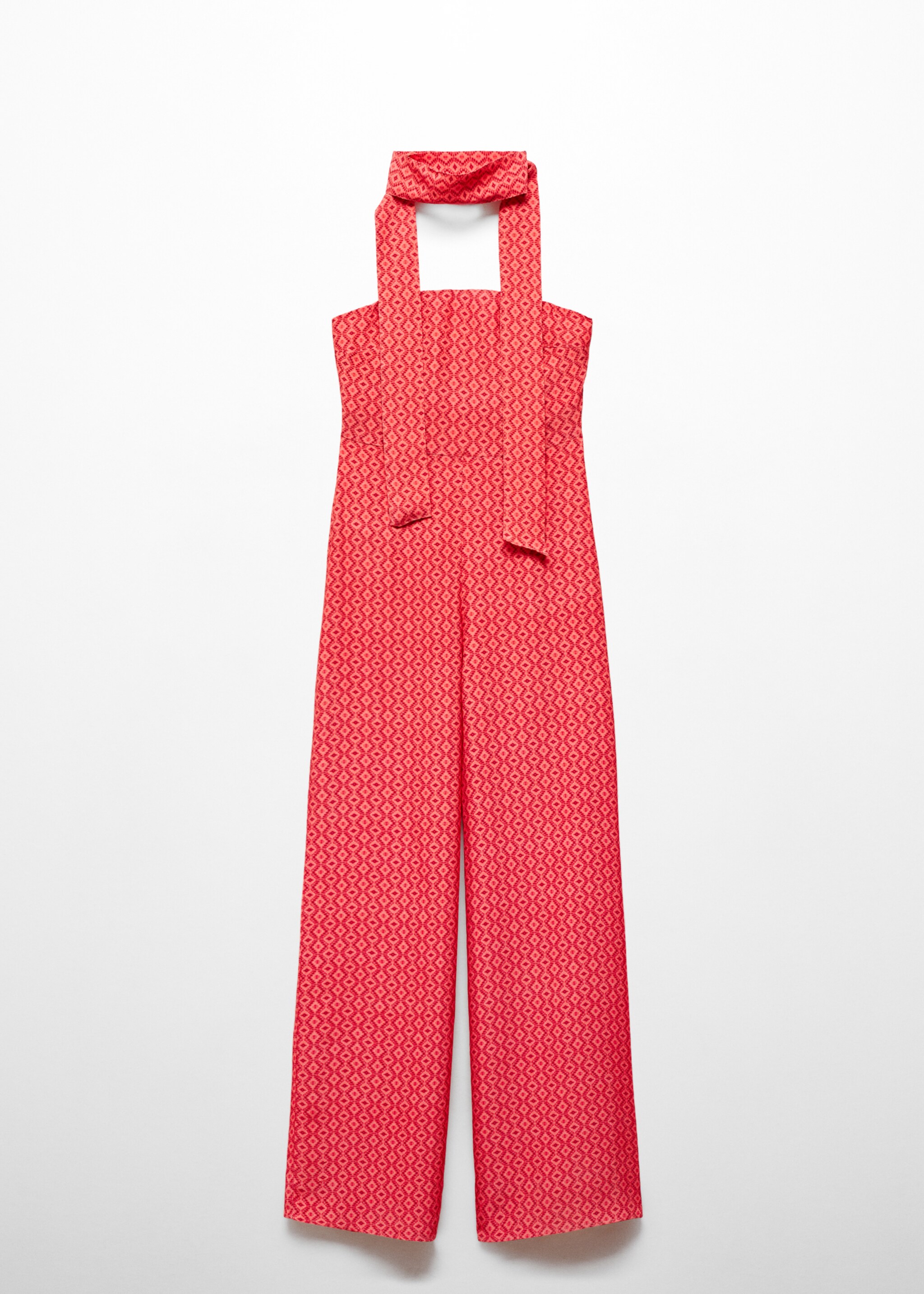 Ολόσωμη φόρμα στράπλες εμπριμέ - Προϊόν χωρίς μοντέλο, Ροζ Κοραλί. Ref: 67036754-00.