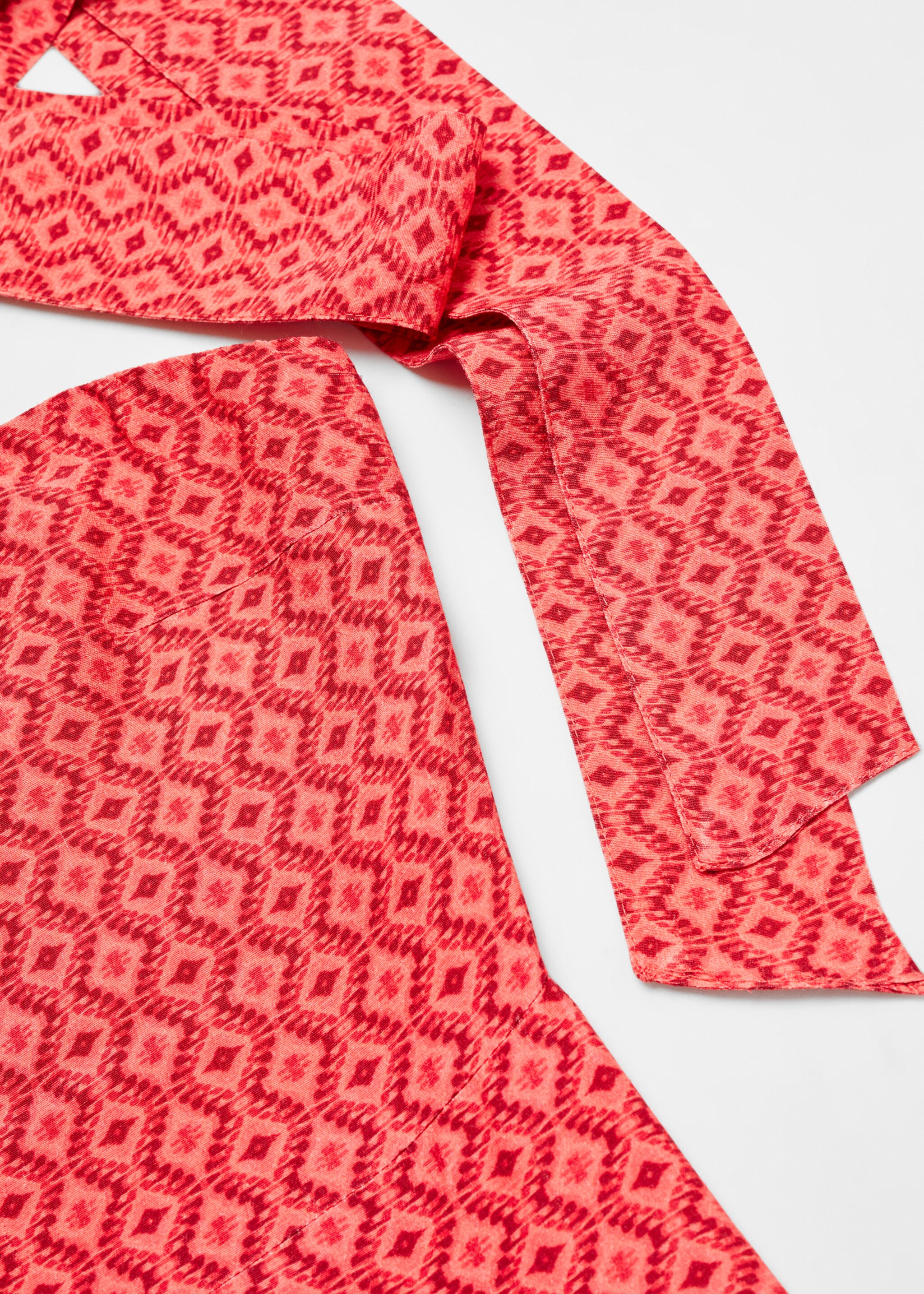 Ολόσωμη φόρμα στράπλες εμπριμέ - Λεπτομέρεια του προϊόντος 8, Ροζ Κοραλί. Ref: 67036754-00.