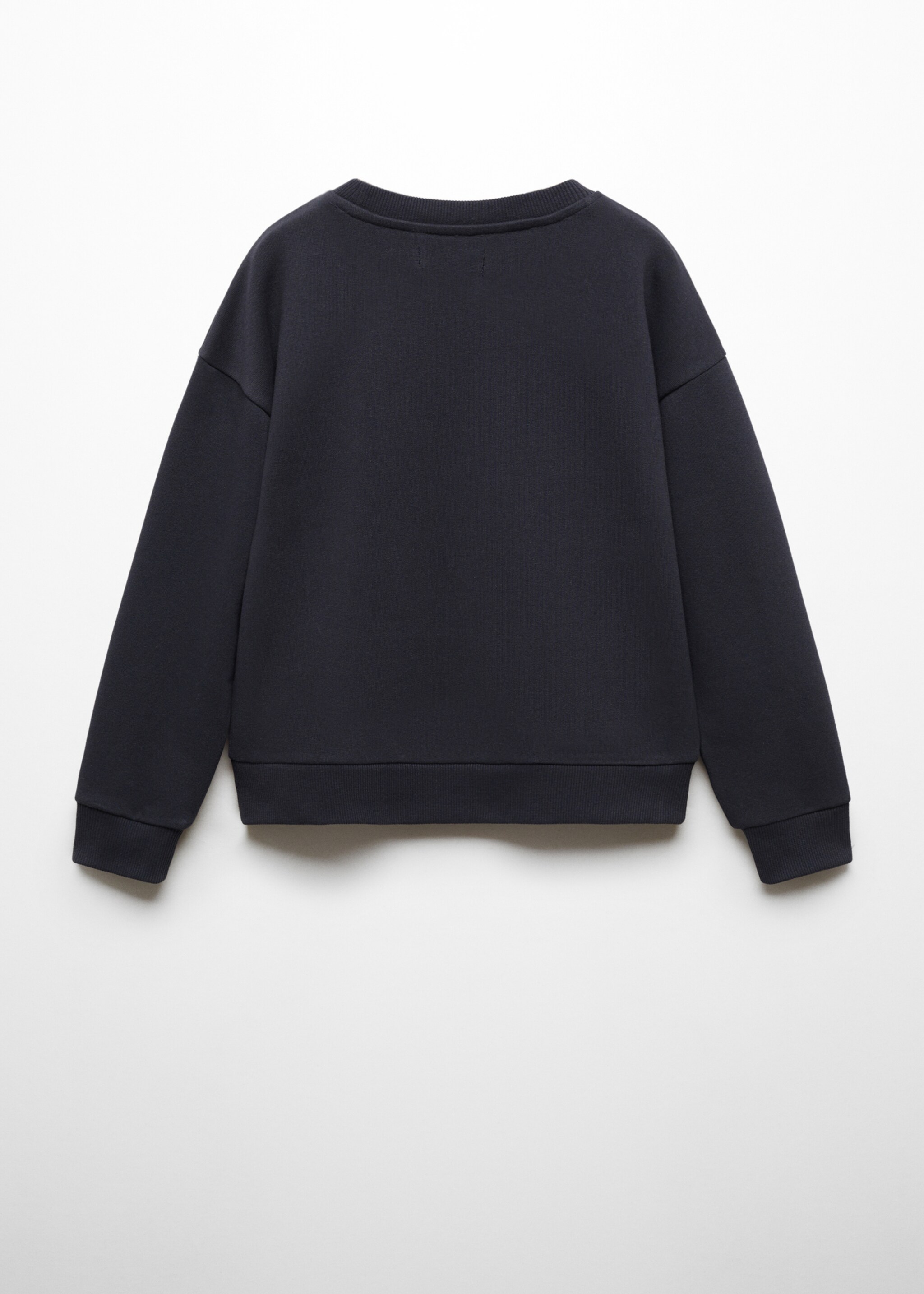 Gemustertes Sweatshirt mit Aufschrift - Rückseite des Artikels