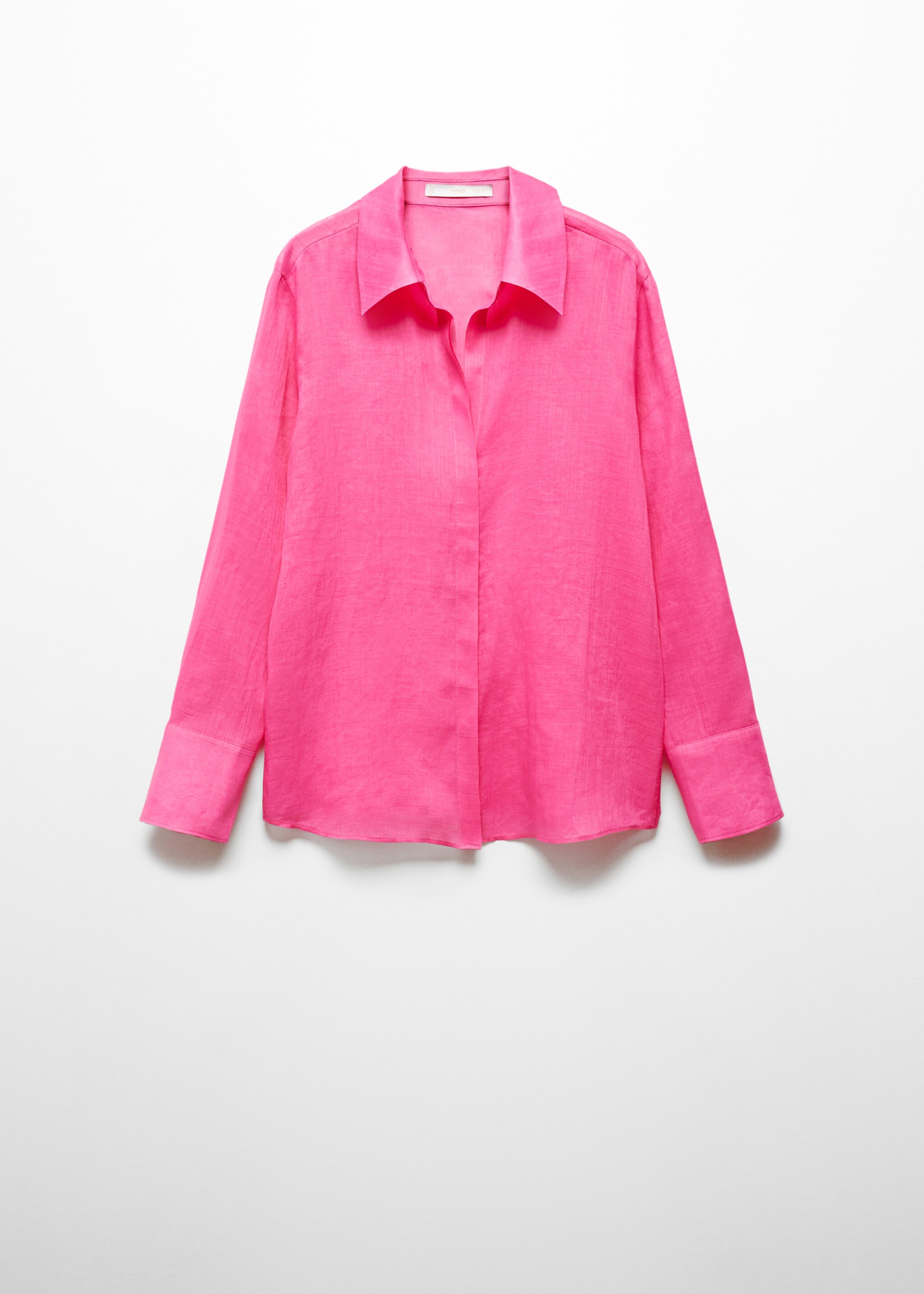Ramie shirt with hidden buttons - Article without model
