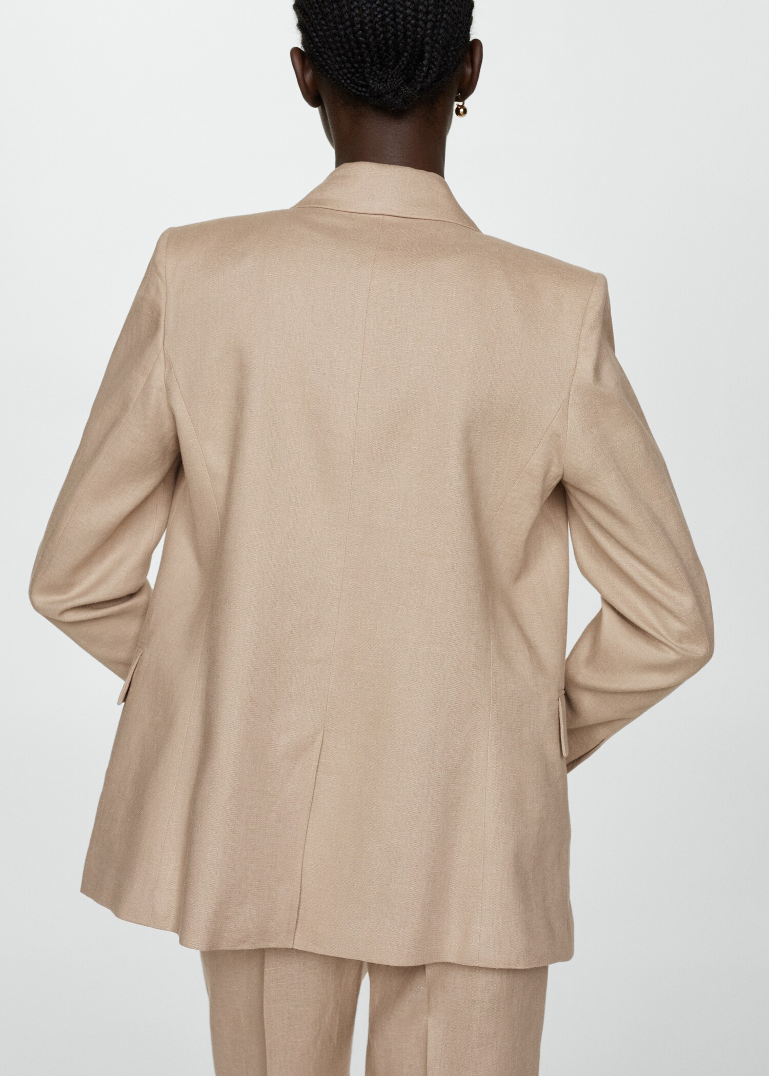 Blazer suit 100% linen - Reverse of the article