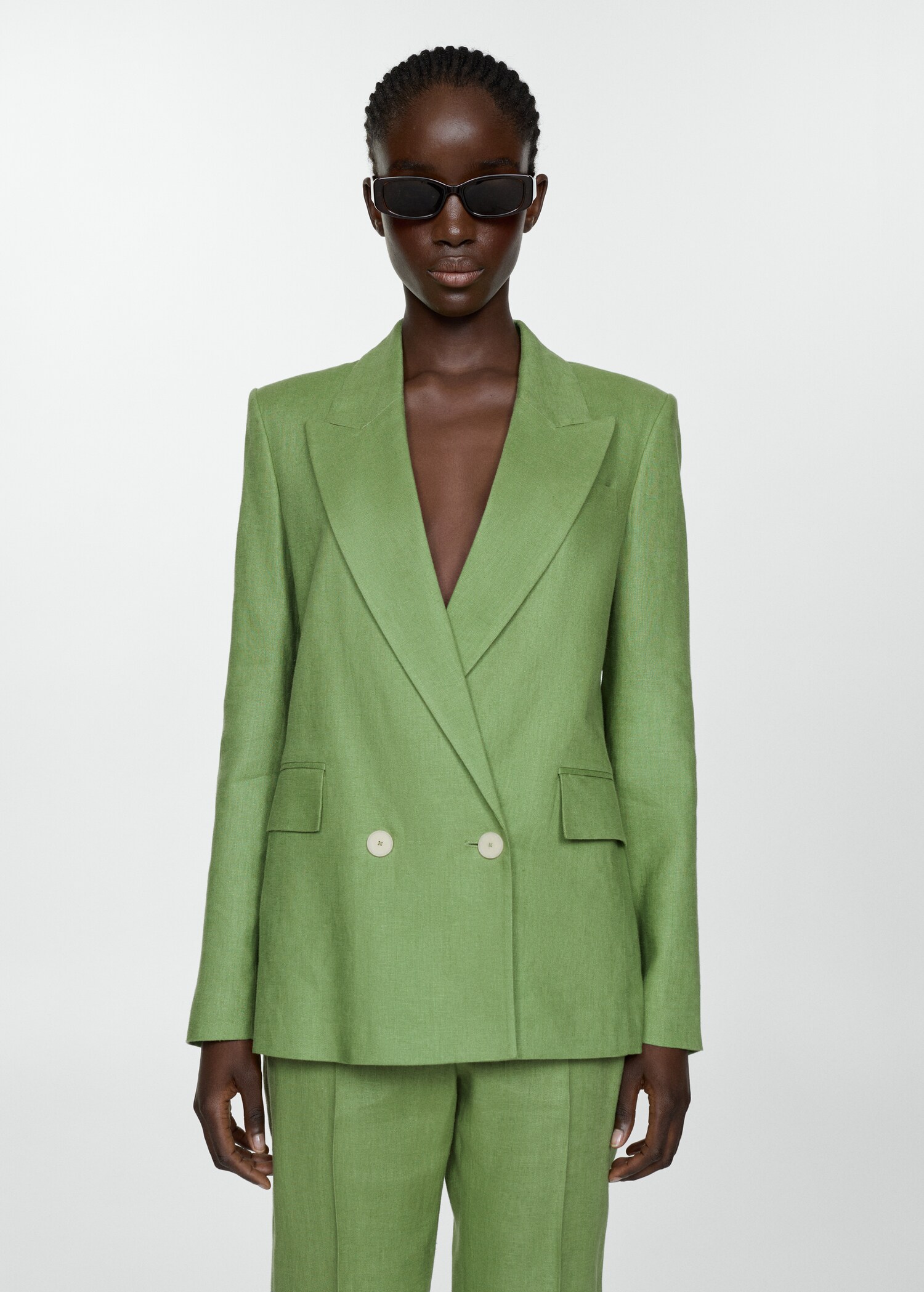 Blazer suit 100% linen - Medium plane