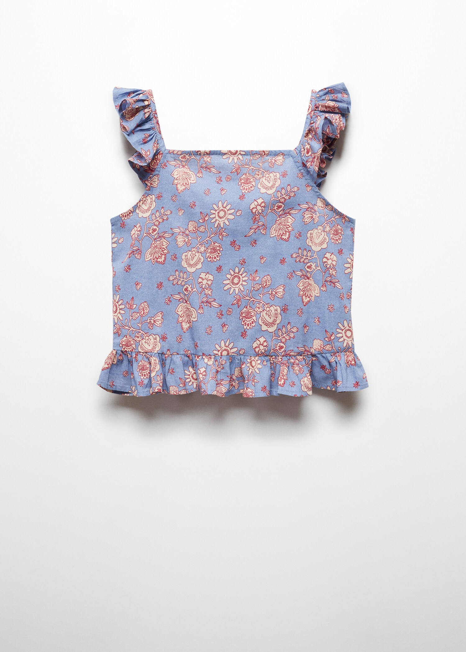 Ruffled floral top - Article without model