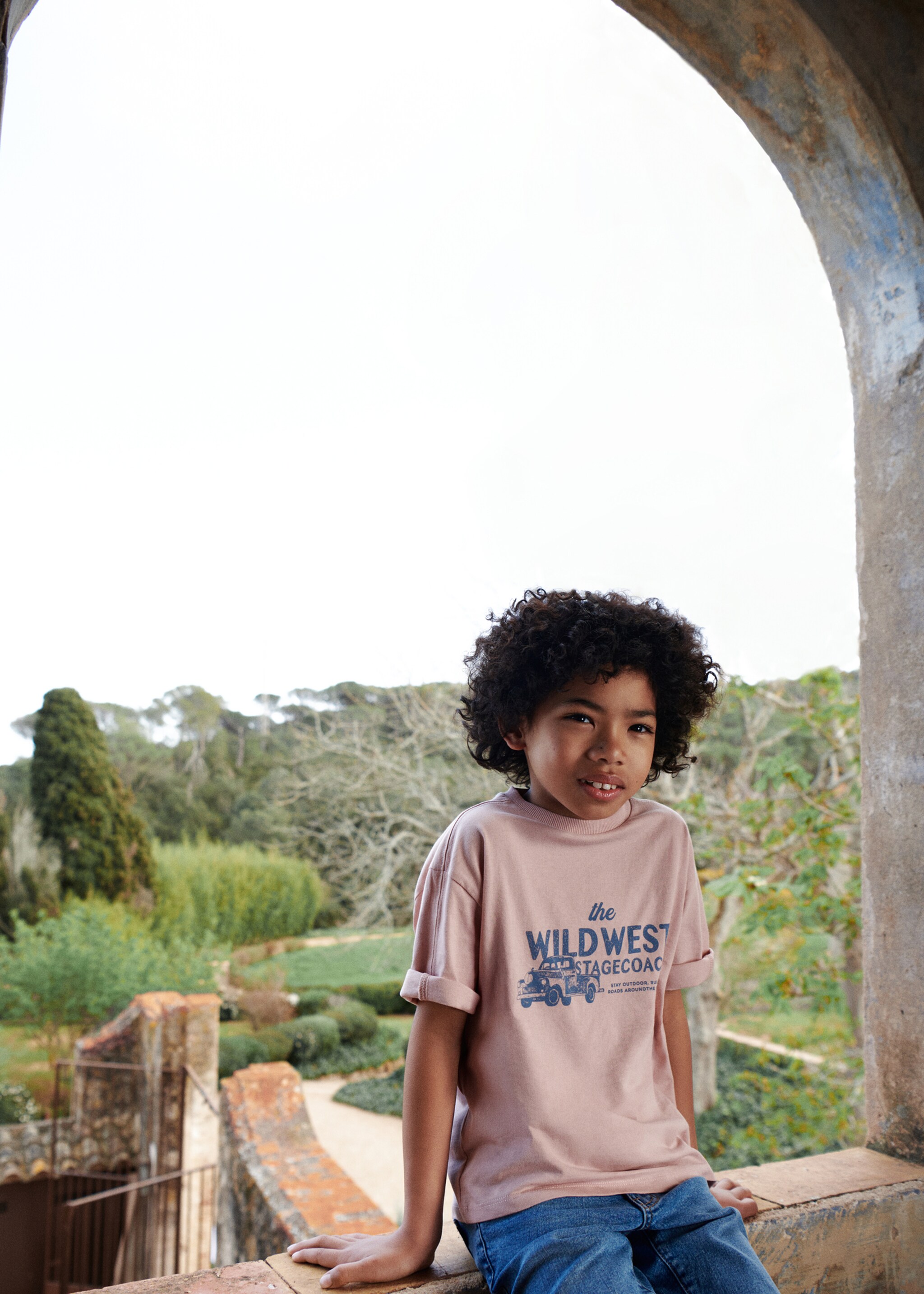 Μπλουζάκι εμπριμέ βαμβακερό - Λεπτομέρεια του προϊόντος 5, Ροζ. Ref: 67037119-00.
