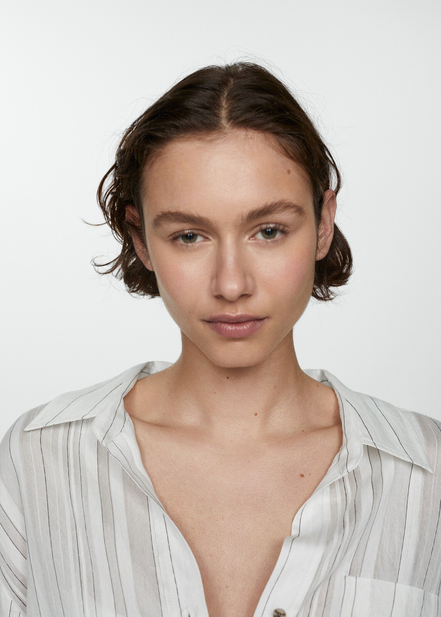 Semi-transparent striped shirt - Details of the article 1
