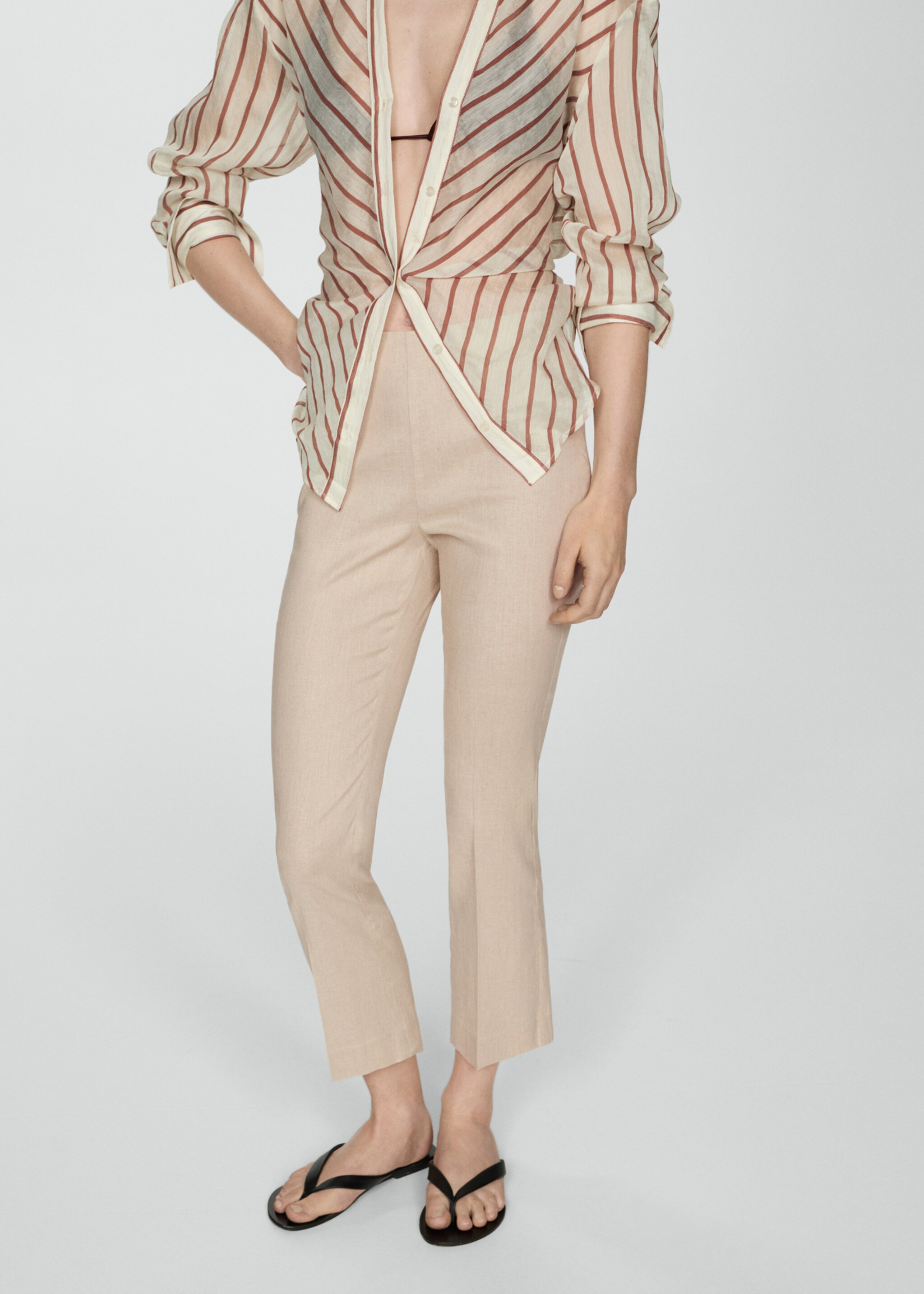 Pantalons flare lli - Pla mig