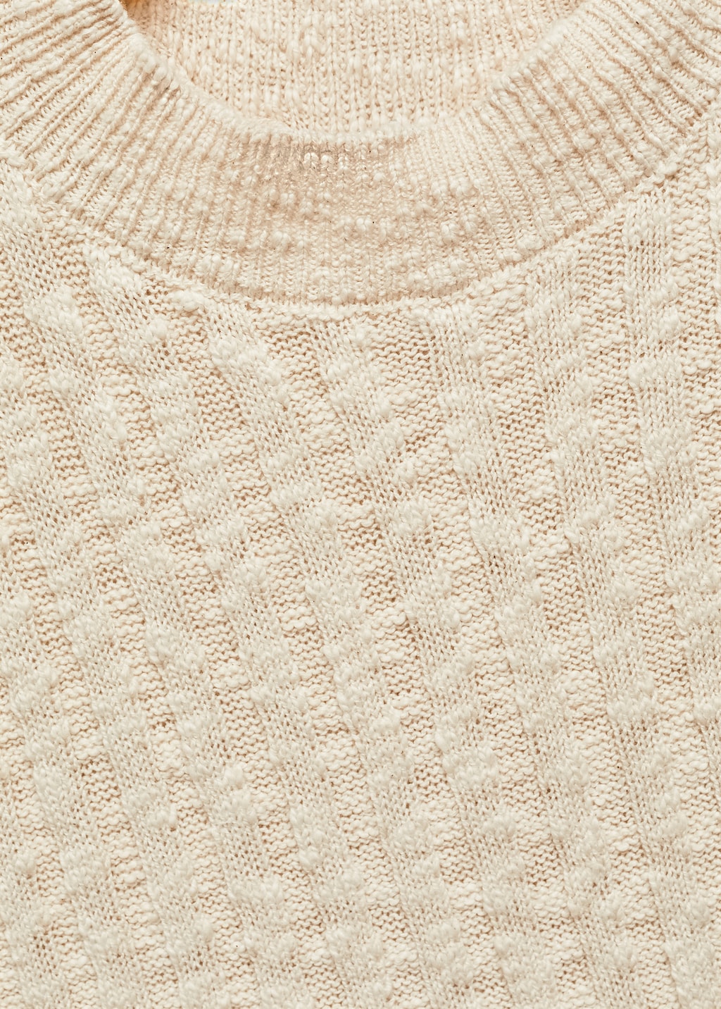 Rib-knit top with perkins neck - Women | MANGO OUTLET USA