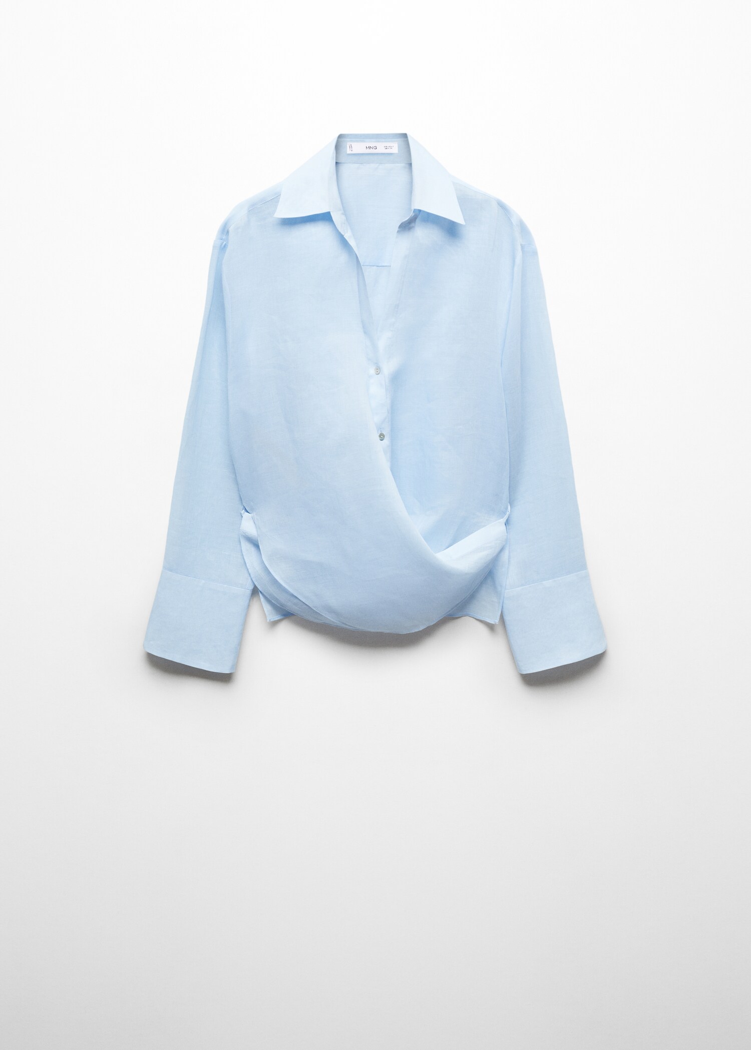 100% ramie double-breasted shirt - Article without model