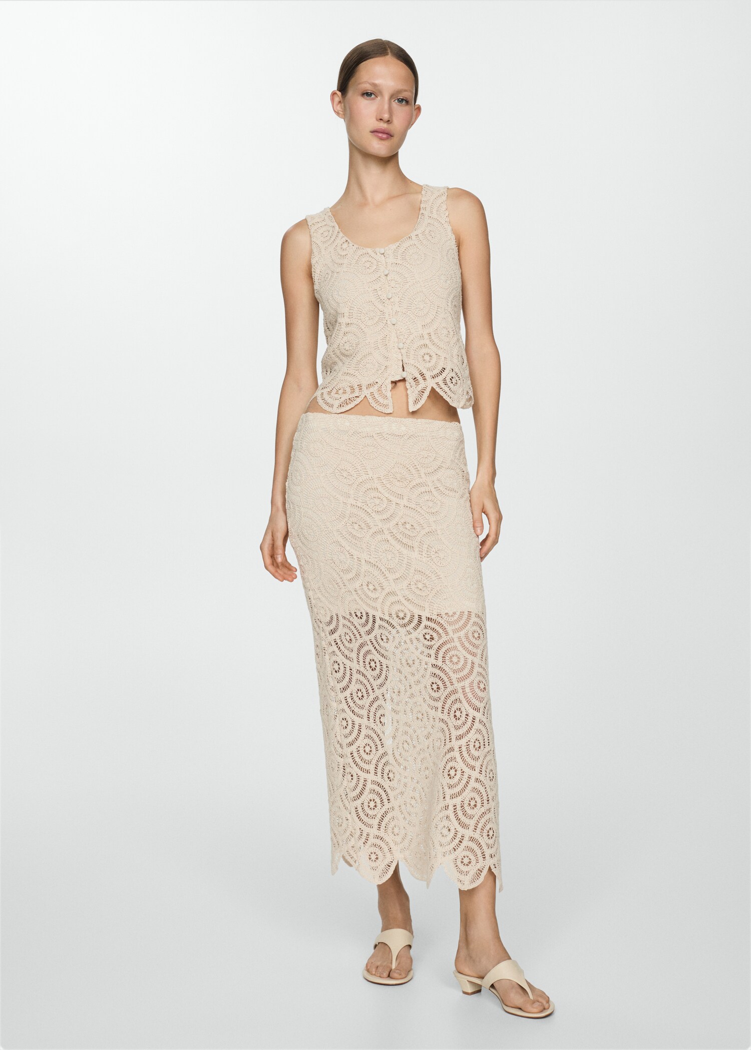 Crochet midi skirt - Details of the article 3