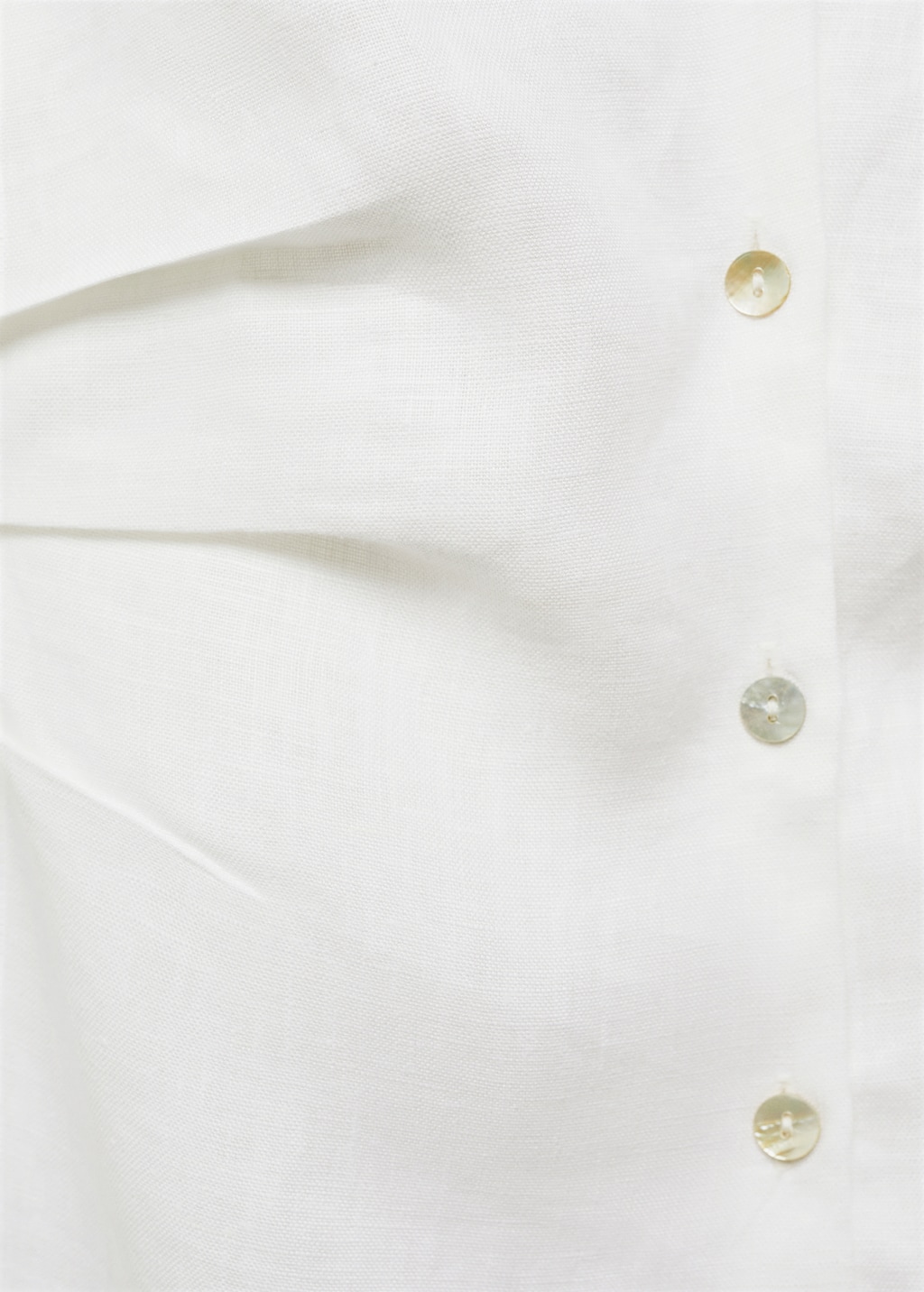 Linen shirt-collar dress - Women | MANGO OUTLET USA