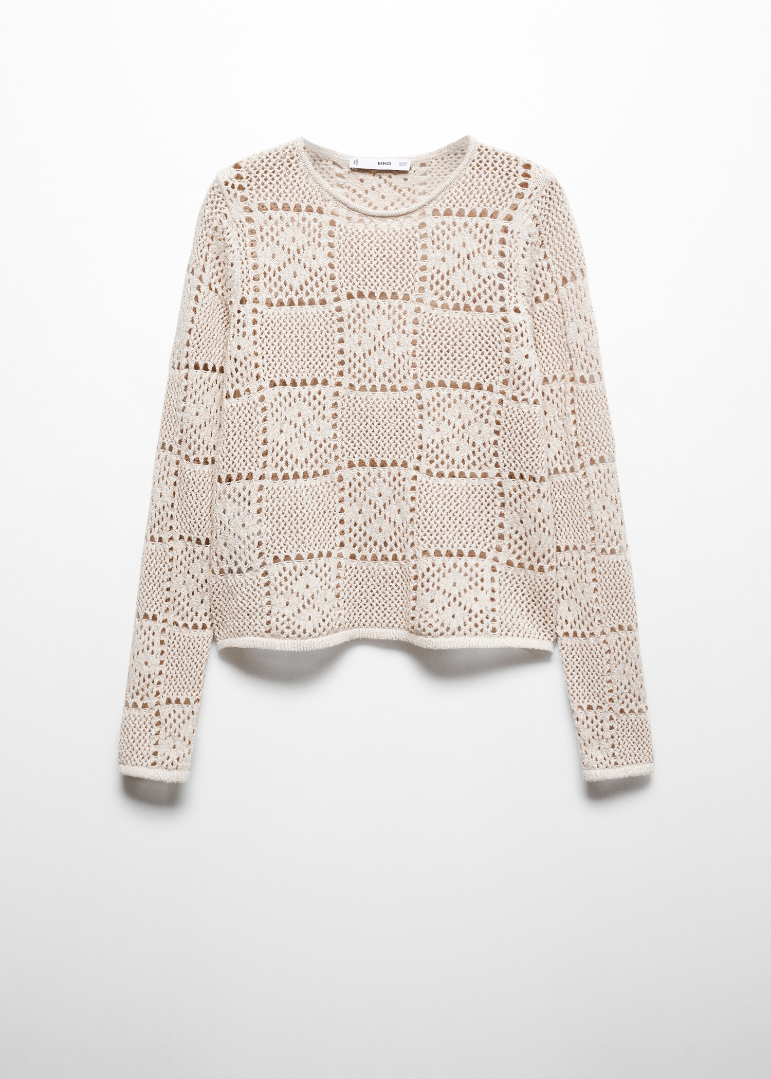 Pullover im Häkel-Style mit Pointelle-Details - Artikel ohne Model
