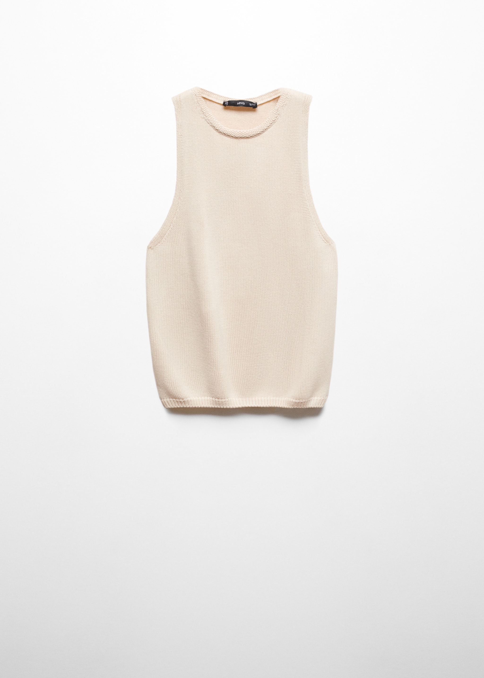 Cotton-blend knit top - Article without model