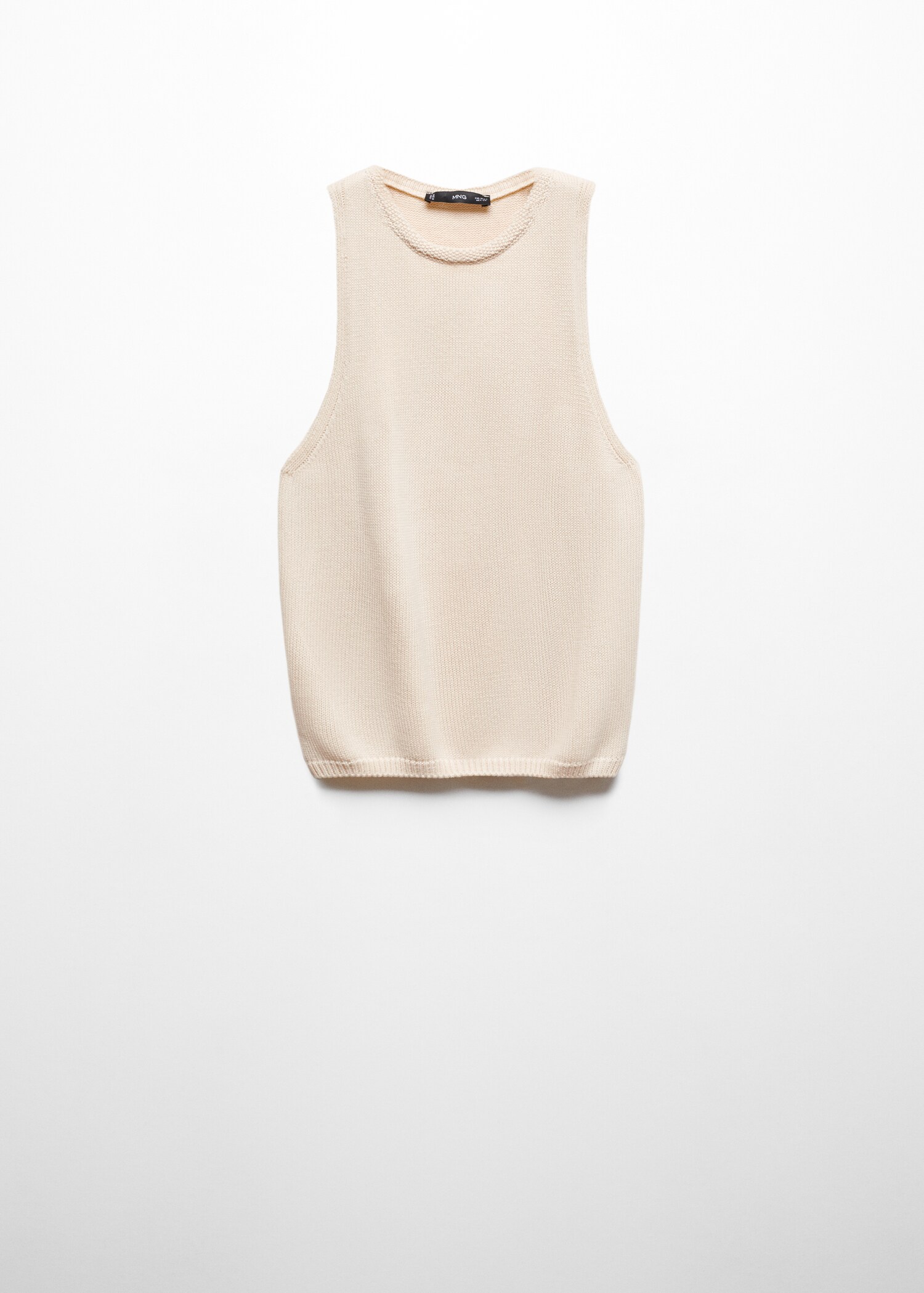 Cotton-blend knit top - Article without model