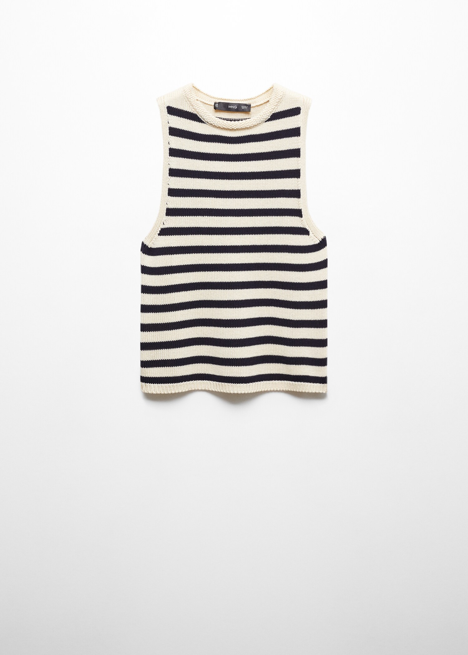 Cotton-blend knit top - Article without model