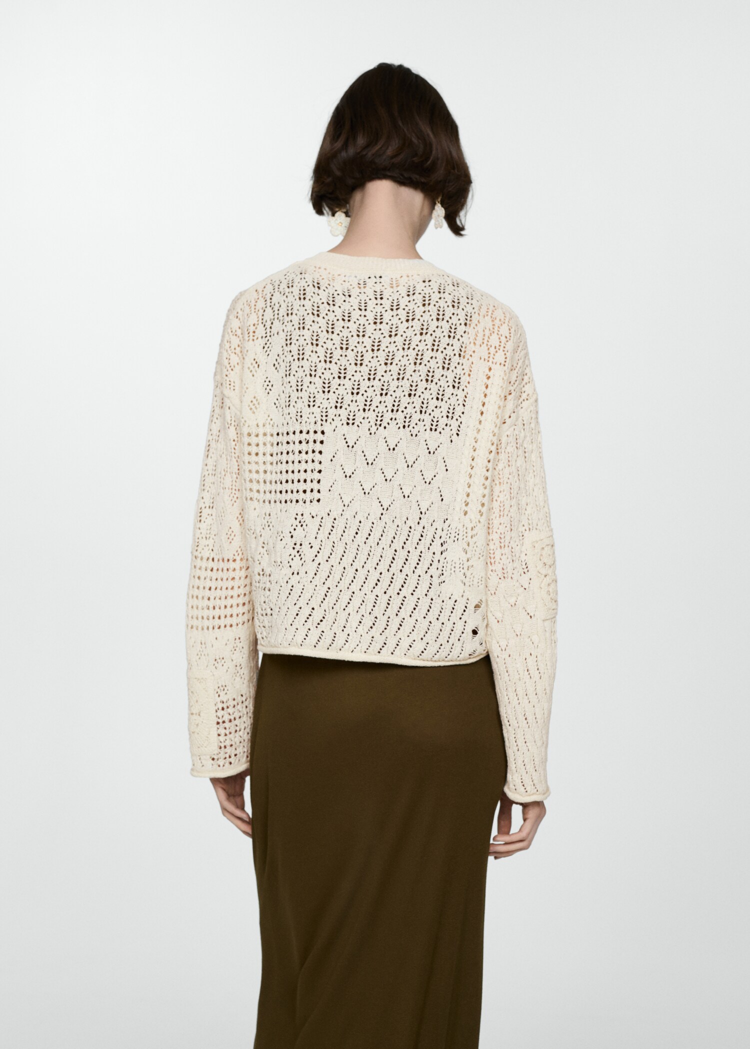 Cardigan ajouré boutons - Verso de l’article
