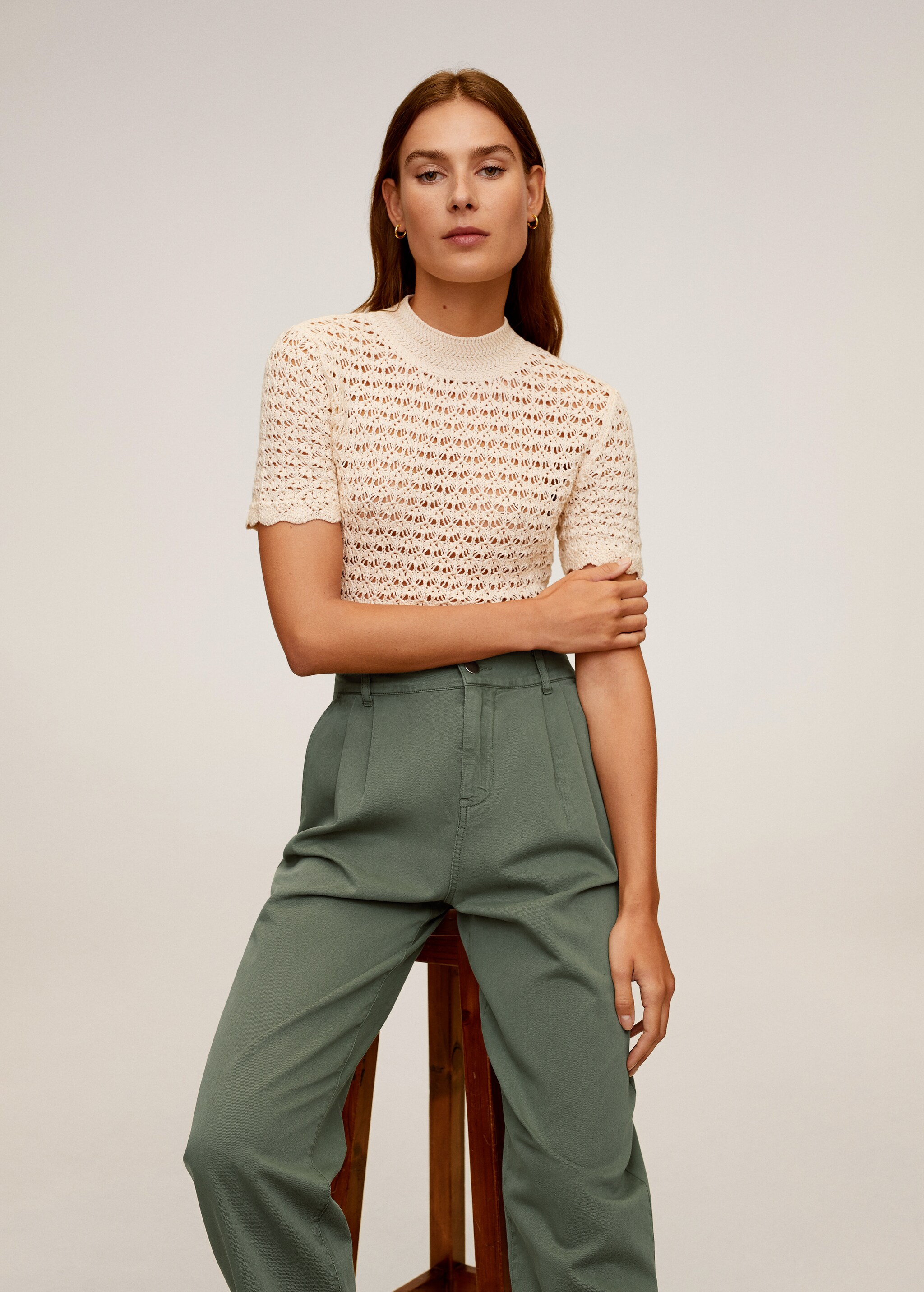Relaxed cotton trousers - Details of the article 1