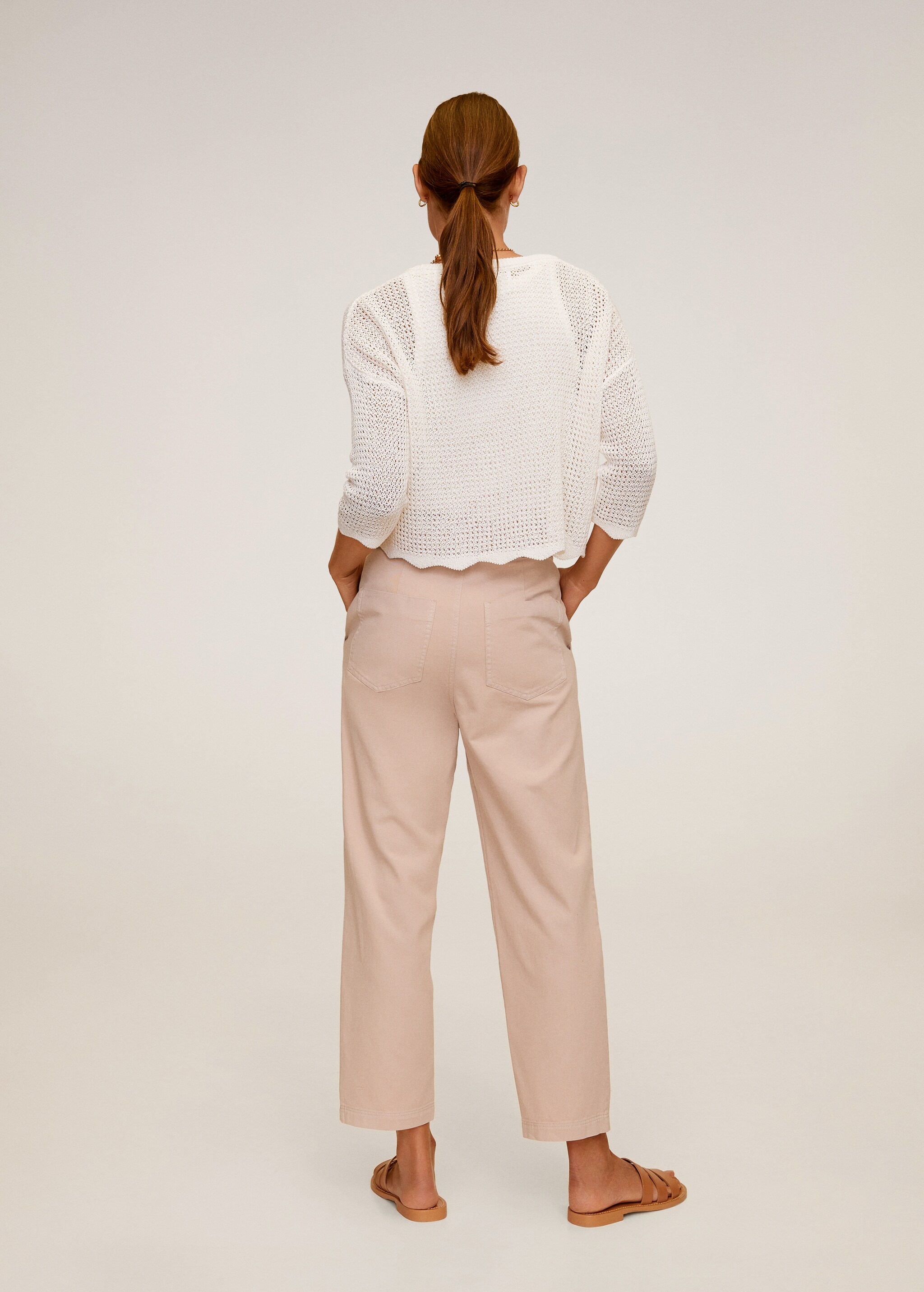 Relaxed cotton trousers - Reverse of the article